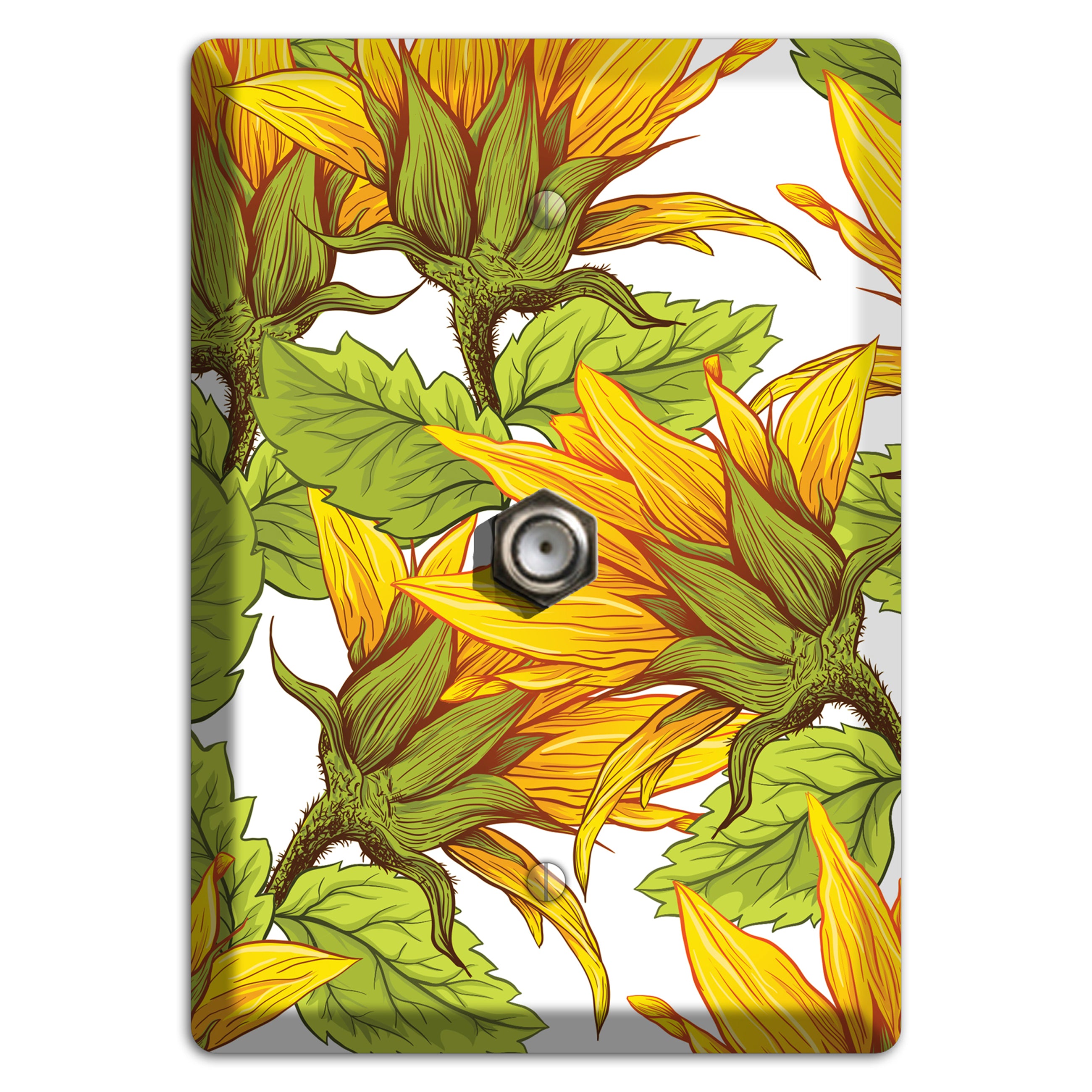 Golden Bloom Scatter Cable Wallplate
