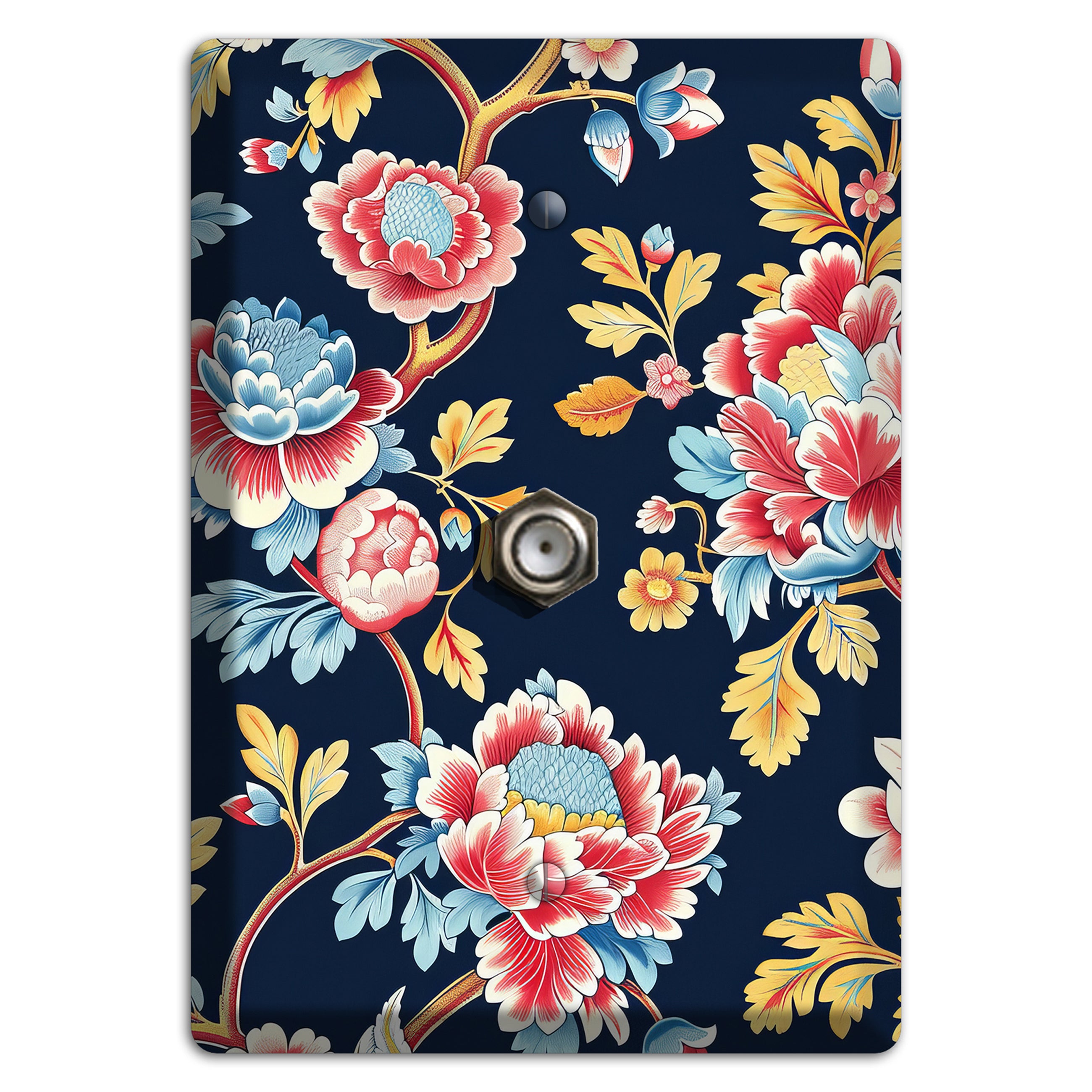Midnight Garden Bloom Cable Wallplate