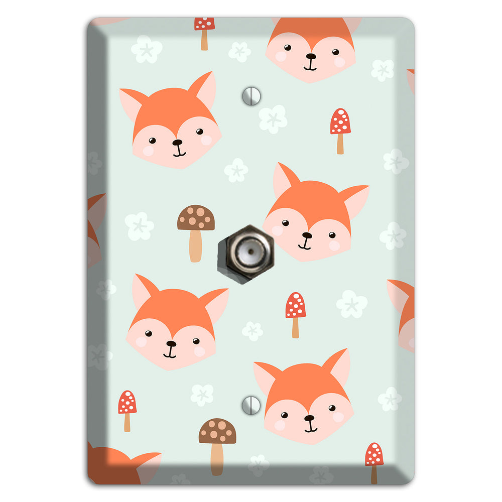 Fox & Fungi Friends Cable Wallplate