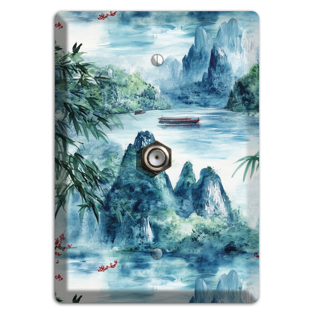 River Mist Ascending Cable Wallplate