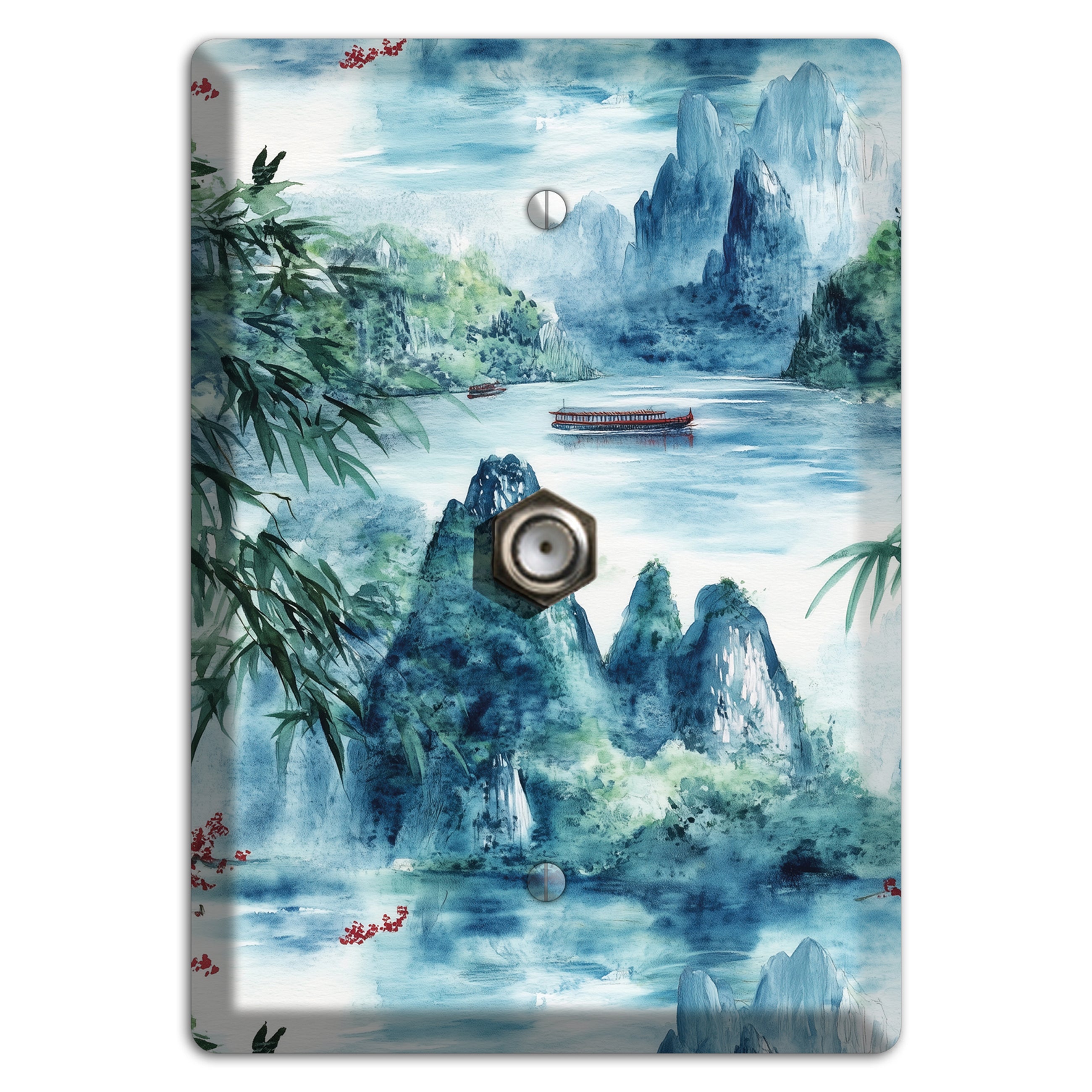River Mist Ascending Cable Wallplate