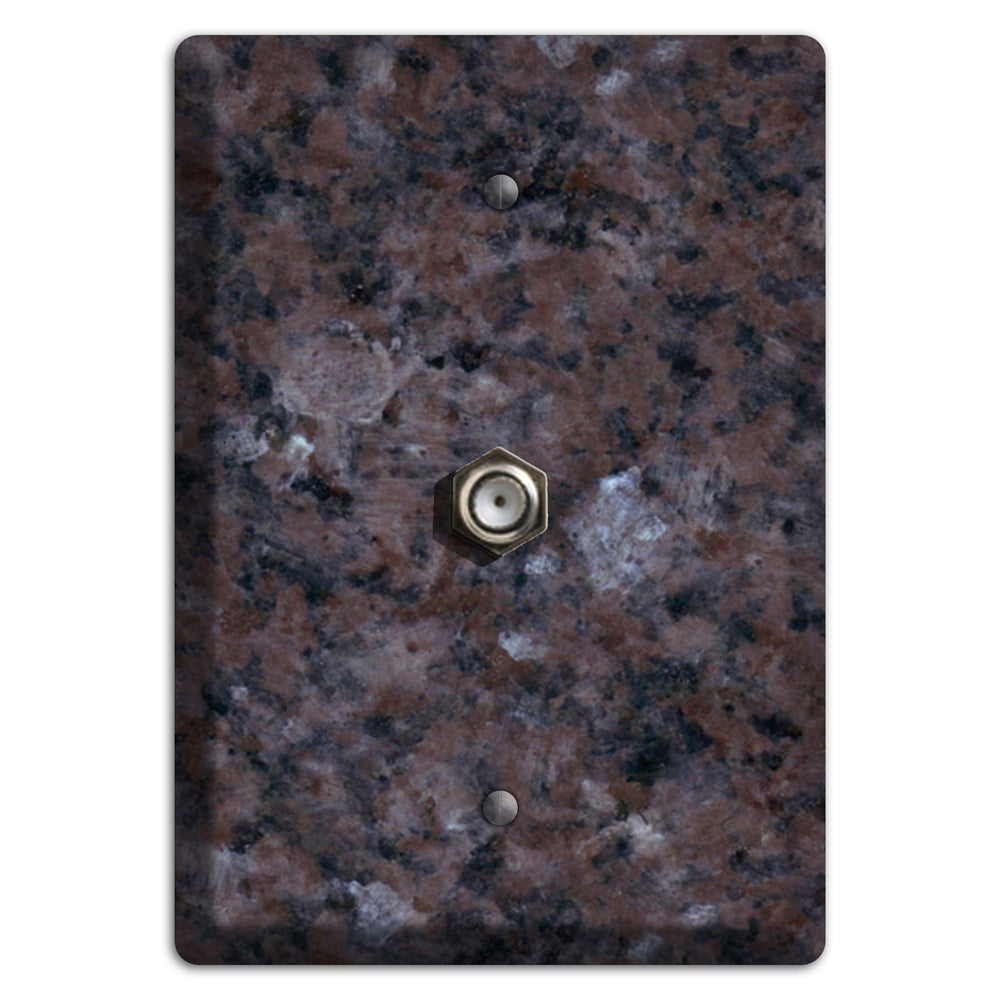 Tan Brown Granite Cable Wallplate