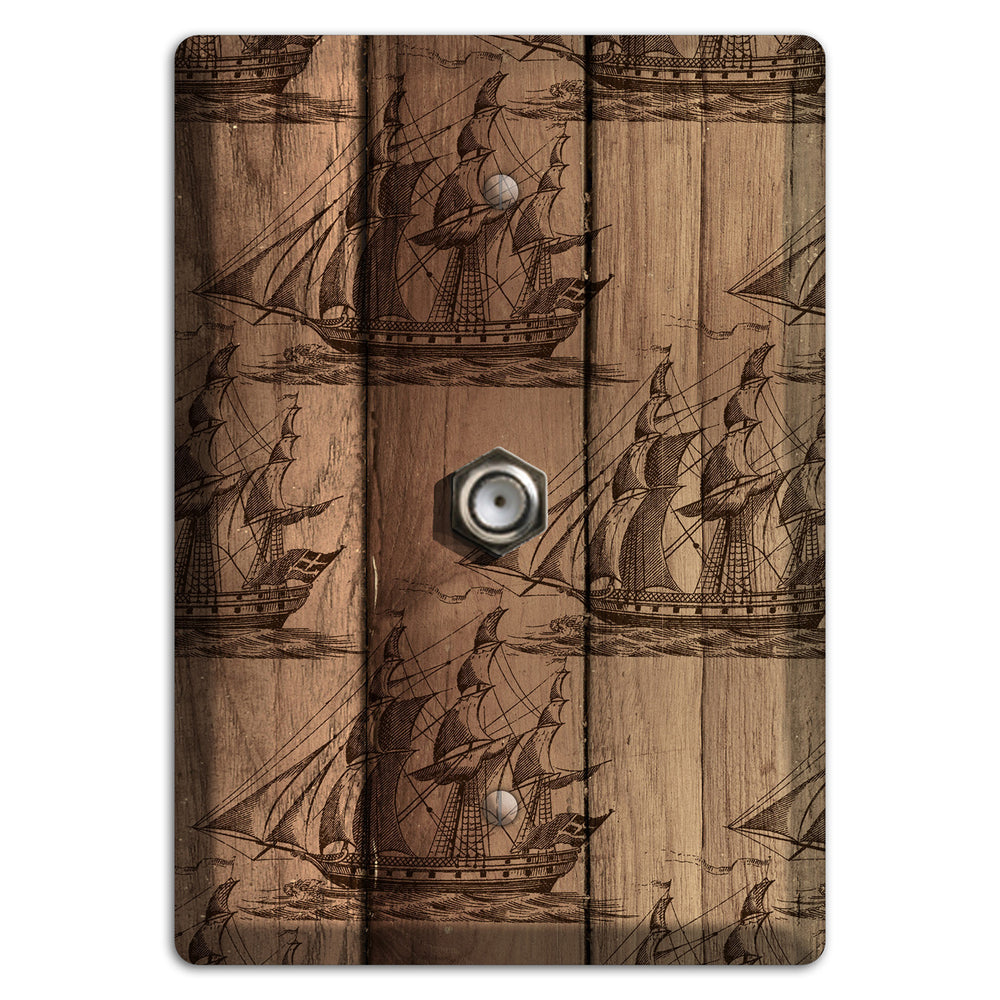Tall Ships & Timber Cable Wallplate