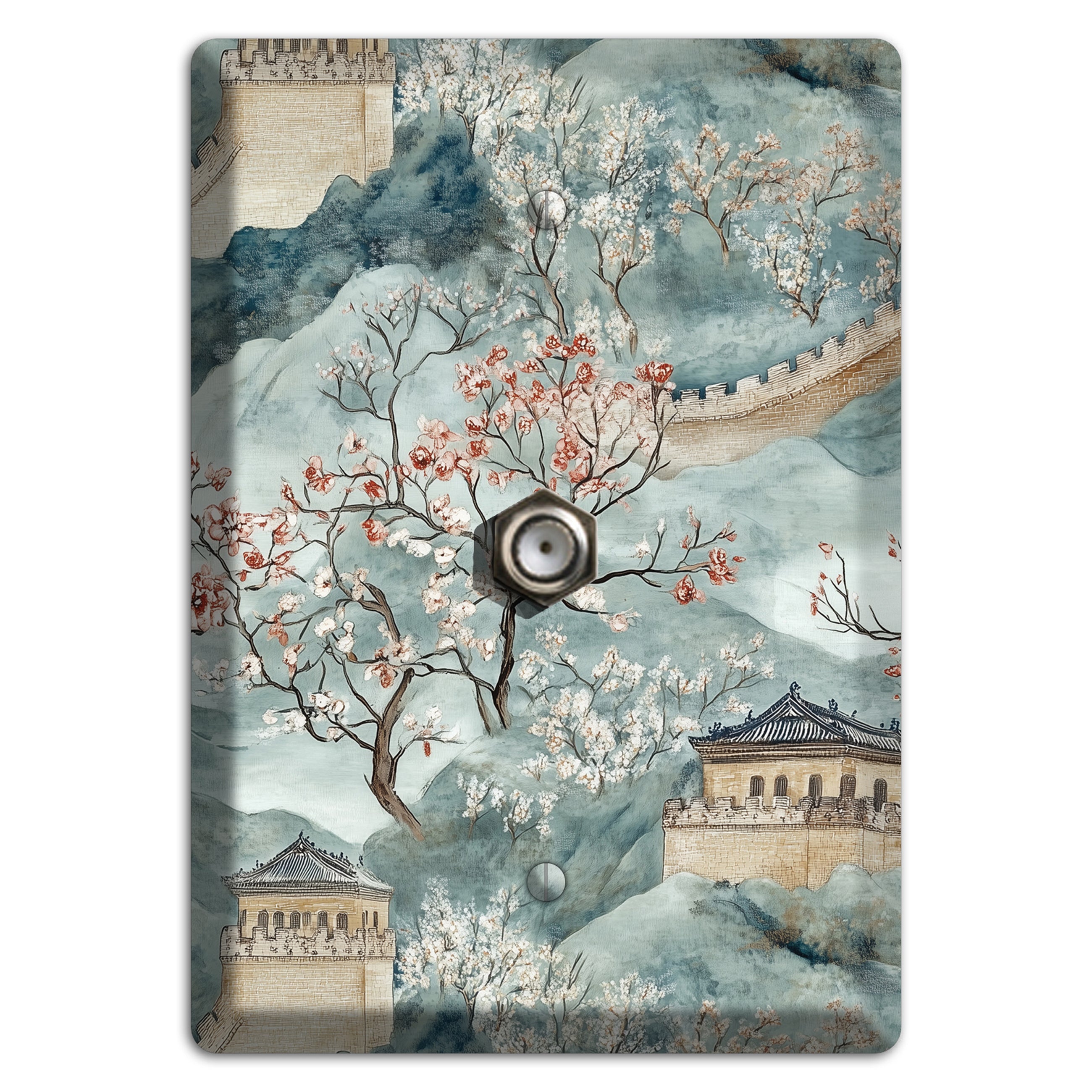 Rampart & Blossom Cable Wallplate