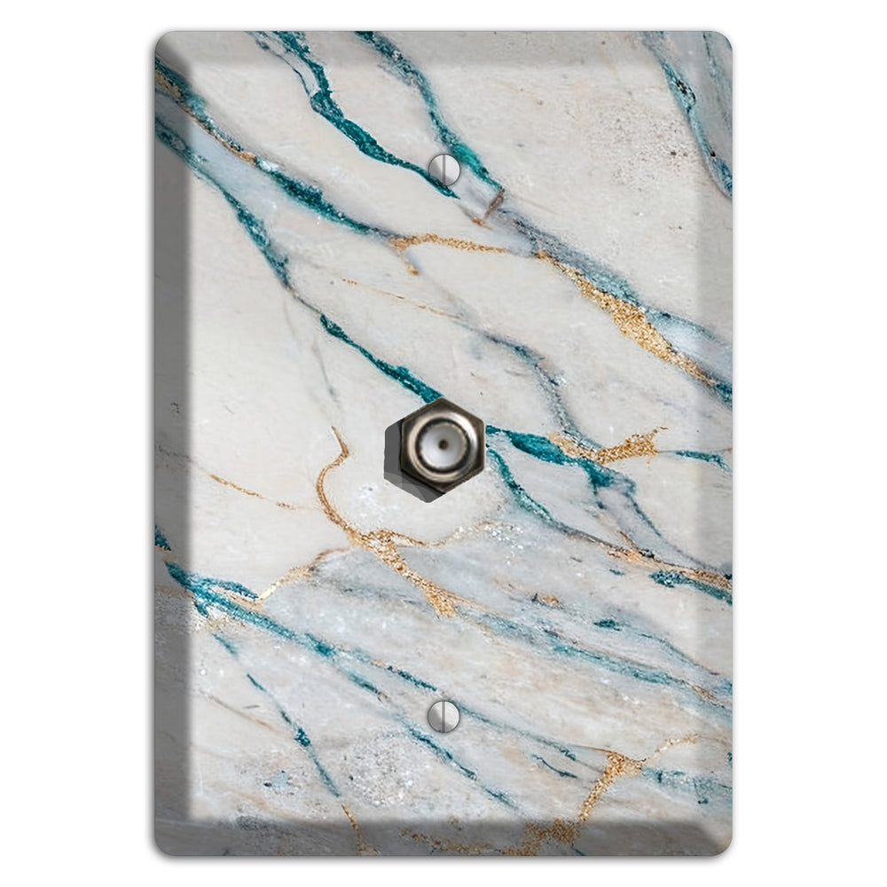 Bondi Blue Marble Cable Wallplate