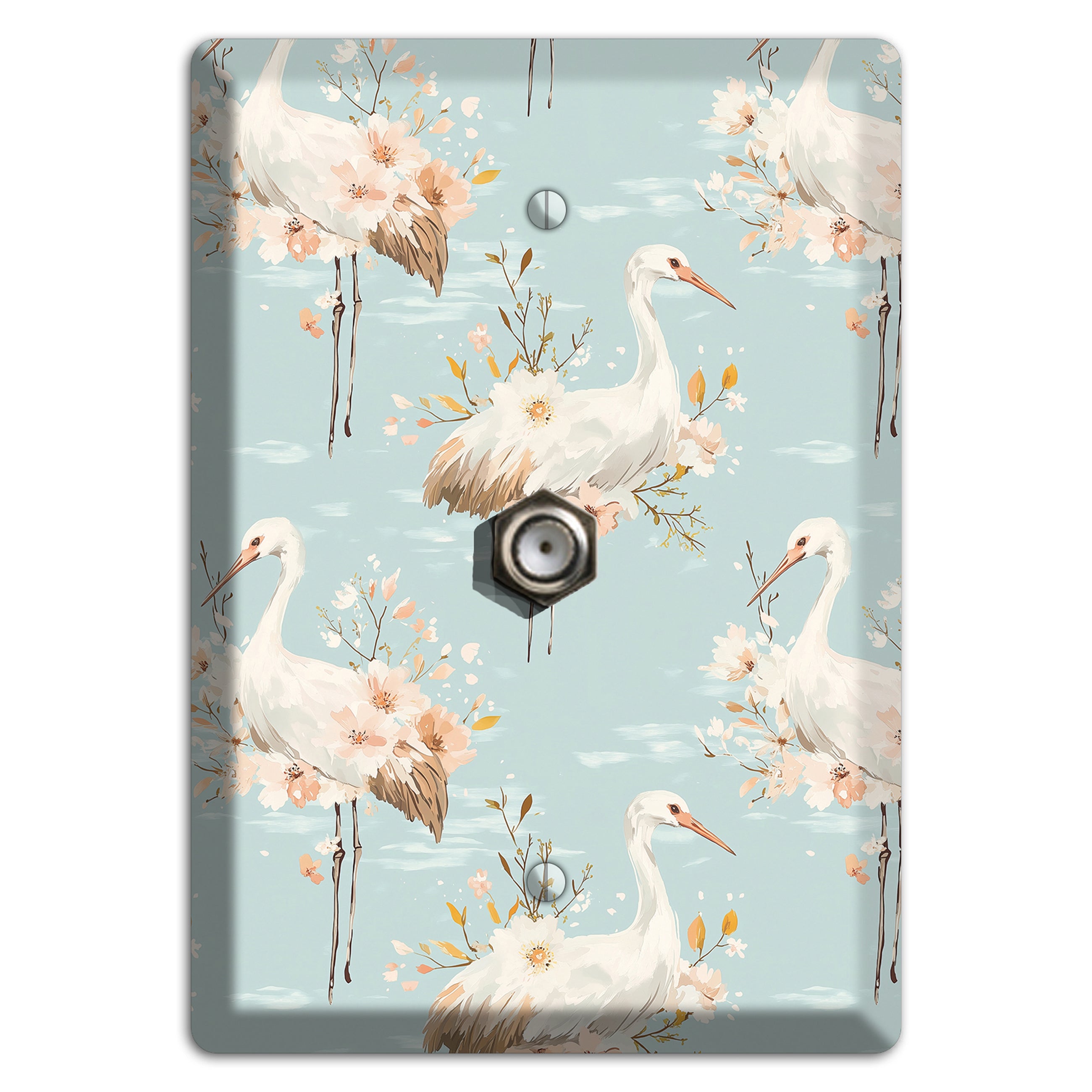 Celadon Crane Reverie Cable Wallplate