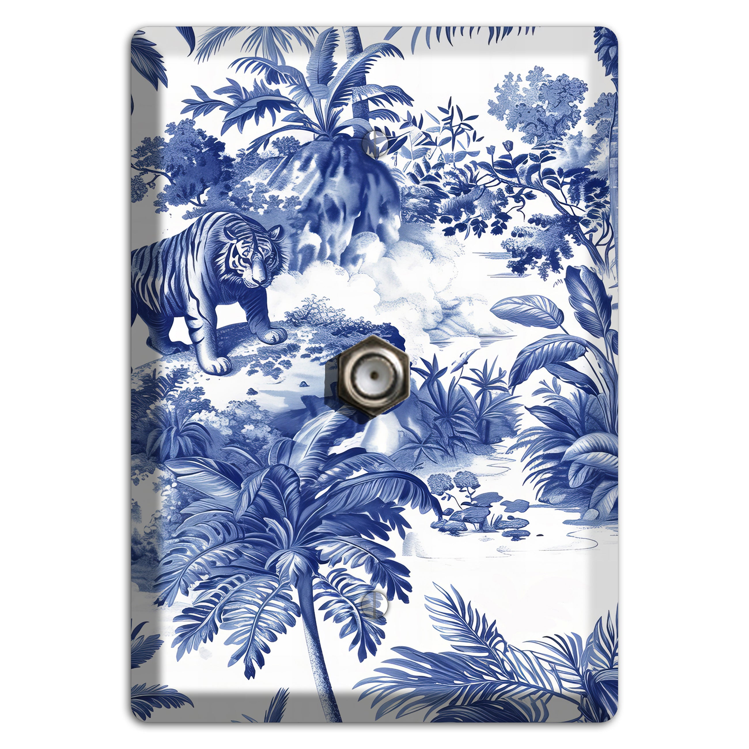 Bengal & Palm Cable Wallplate