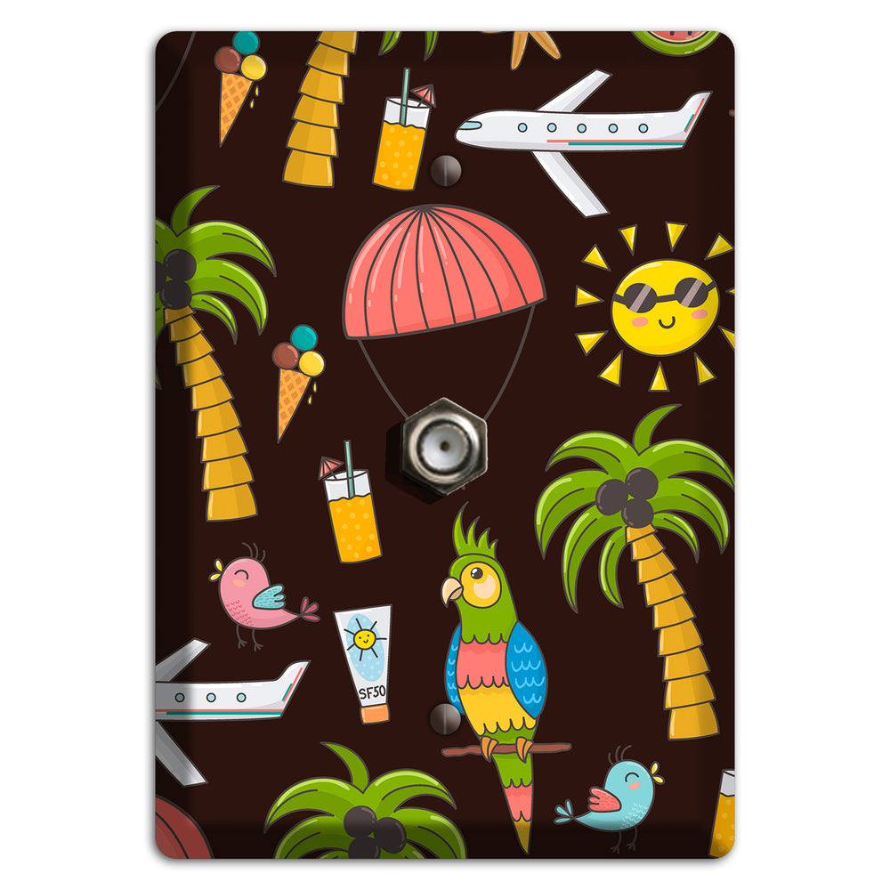 Sunset Tropics Cable Wallplate