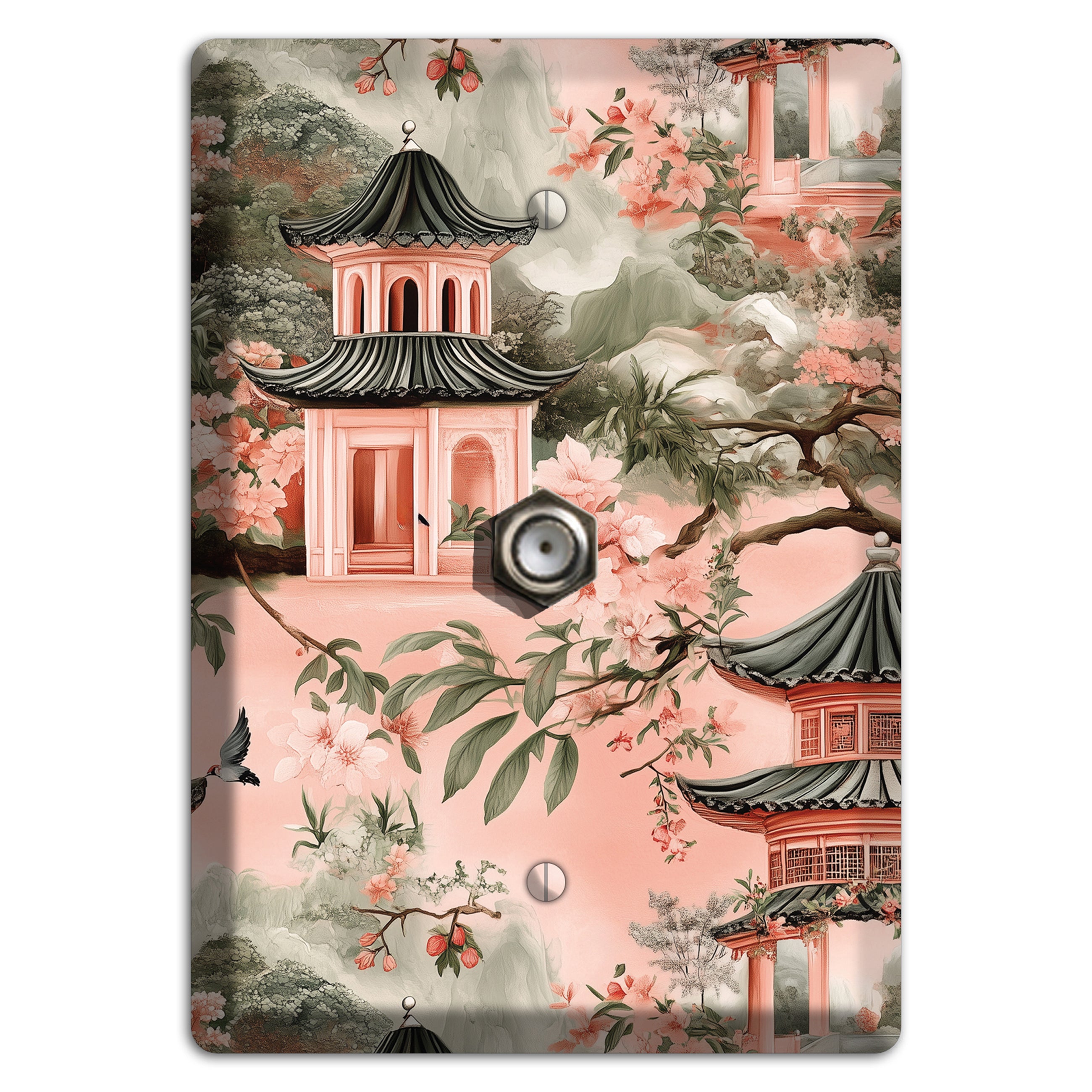 Pagoda & Plum Cable Wallplate
