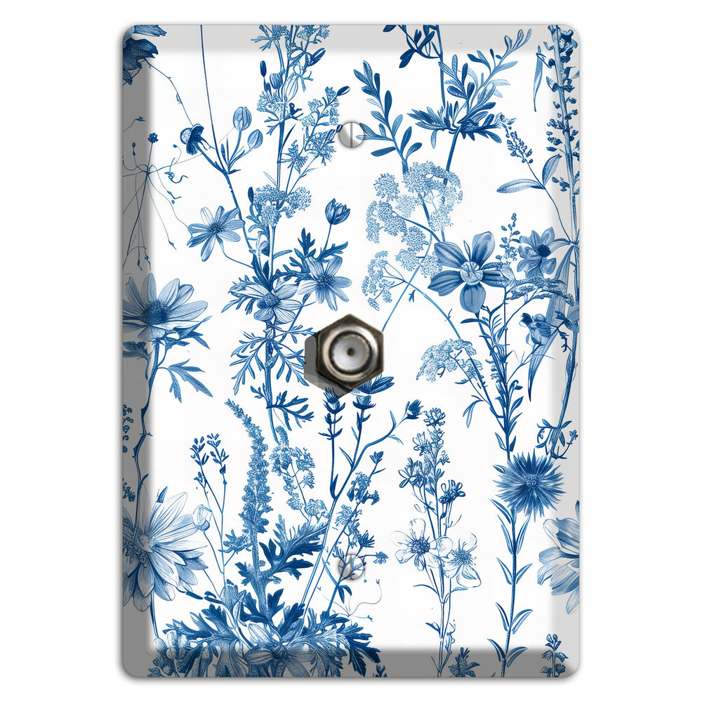 Meadow Pressed Blue Cable Wallplate