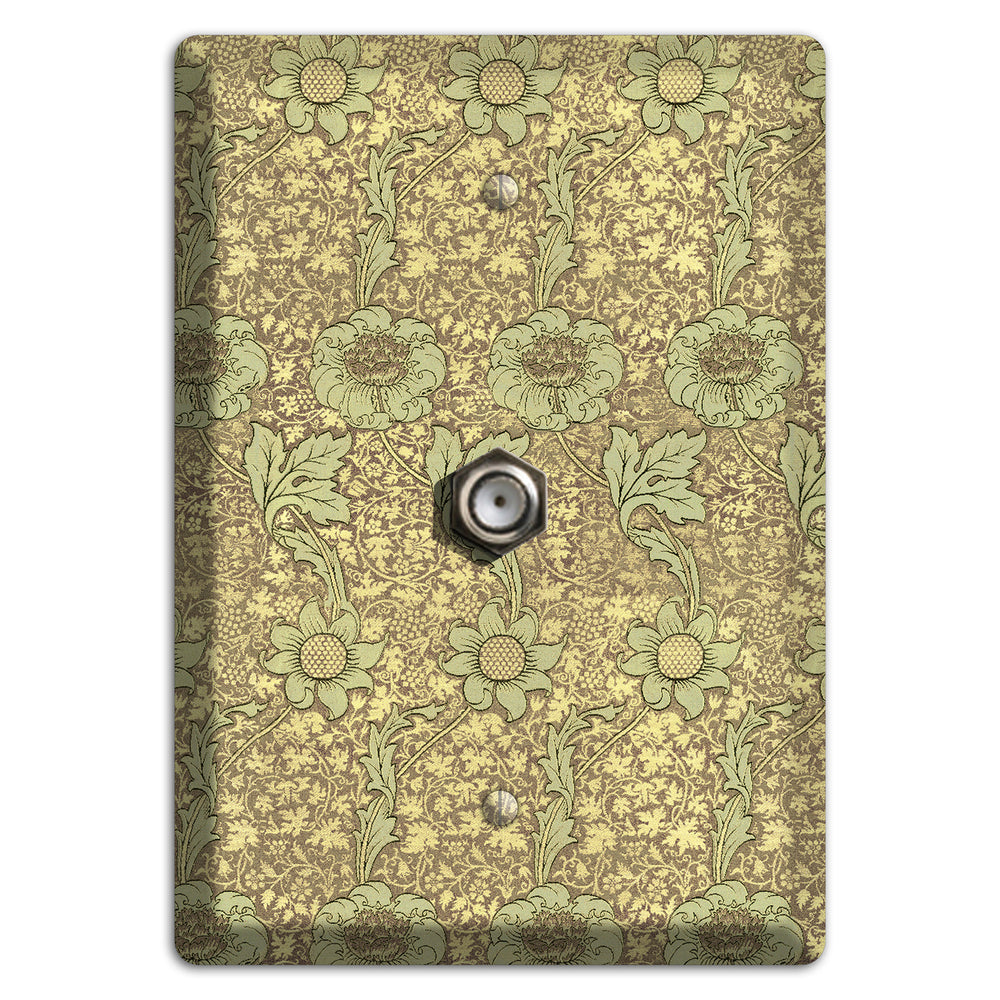 Wildflower Scroll Cable Wallplate