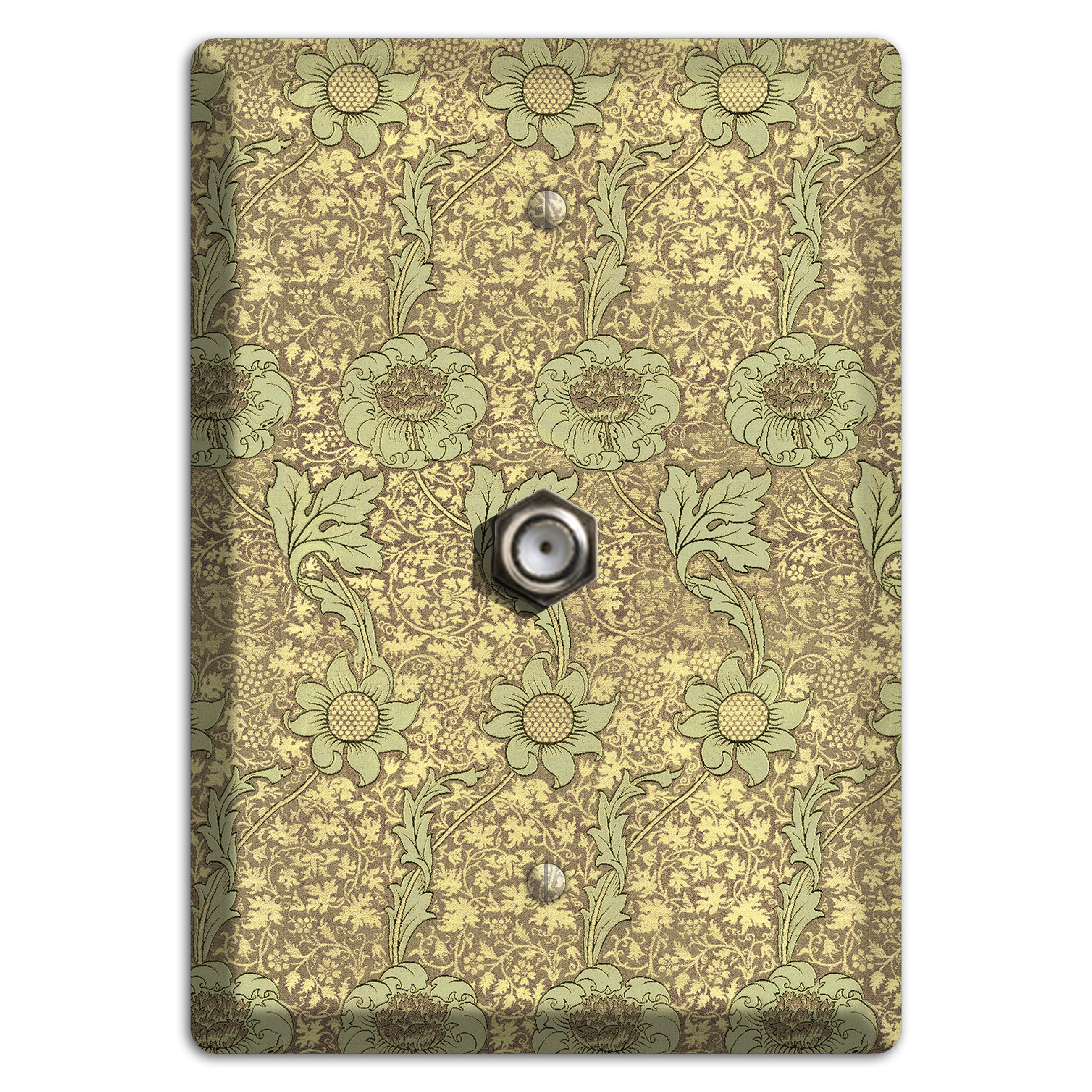 Wildflower Scroll Cable Wallplate