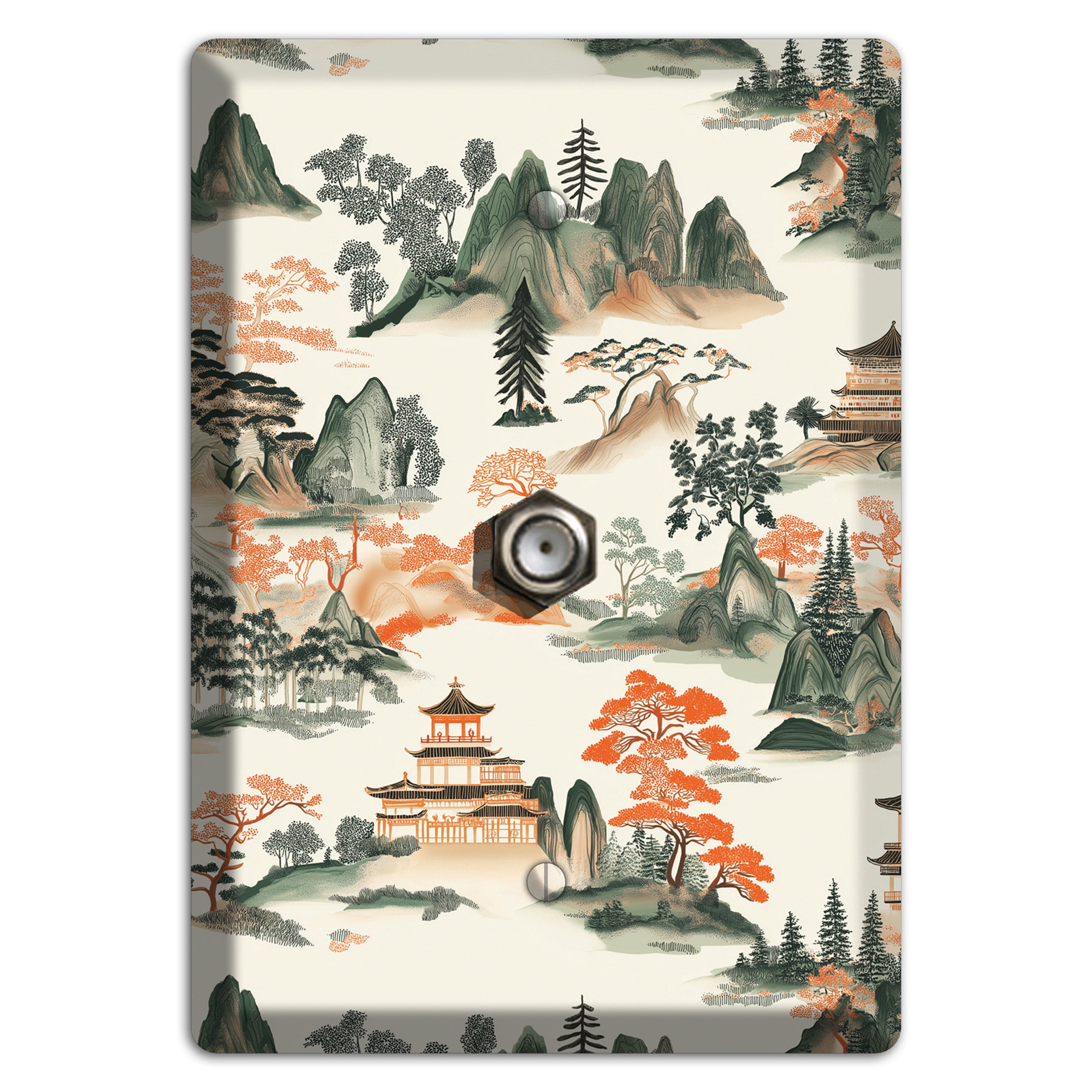 Peaks & Pagodas Cable Wallplate