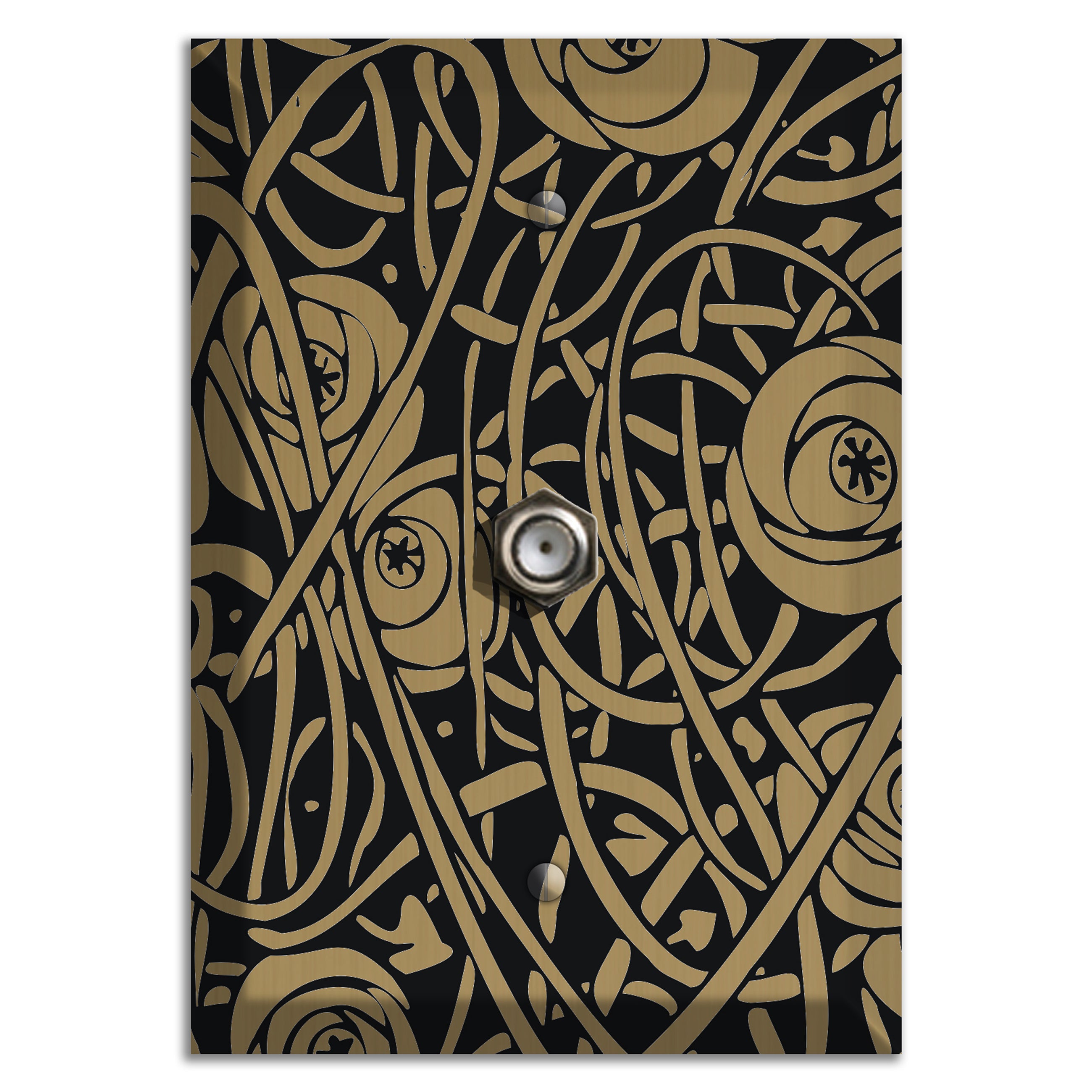 Tower Gold Vine Eyes Cable Wallplate