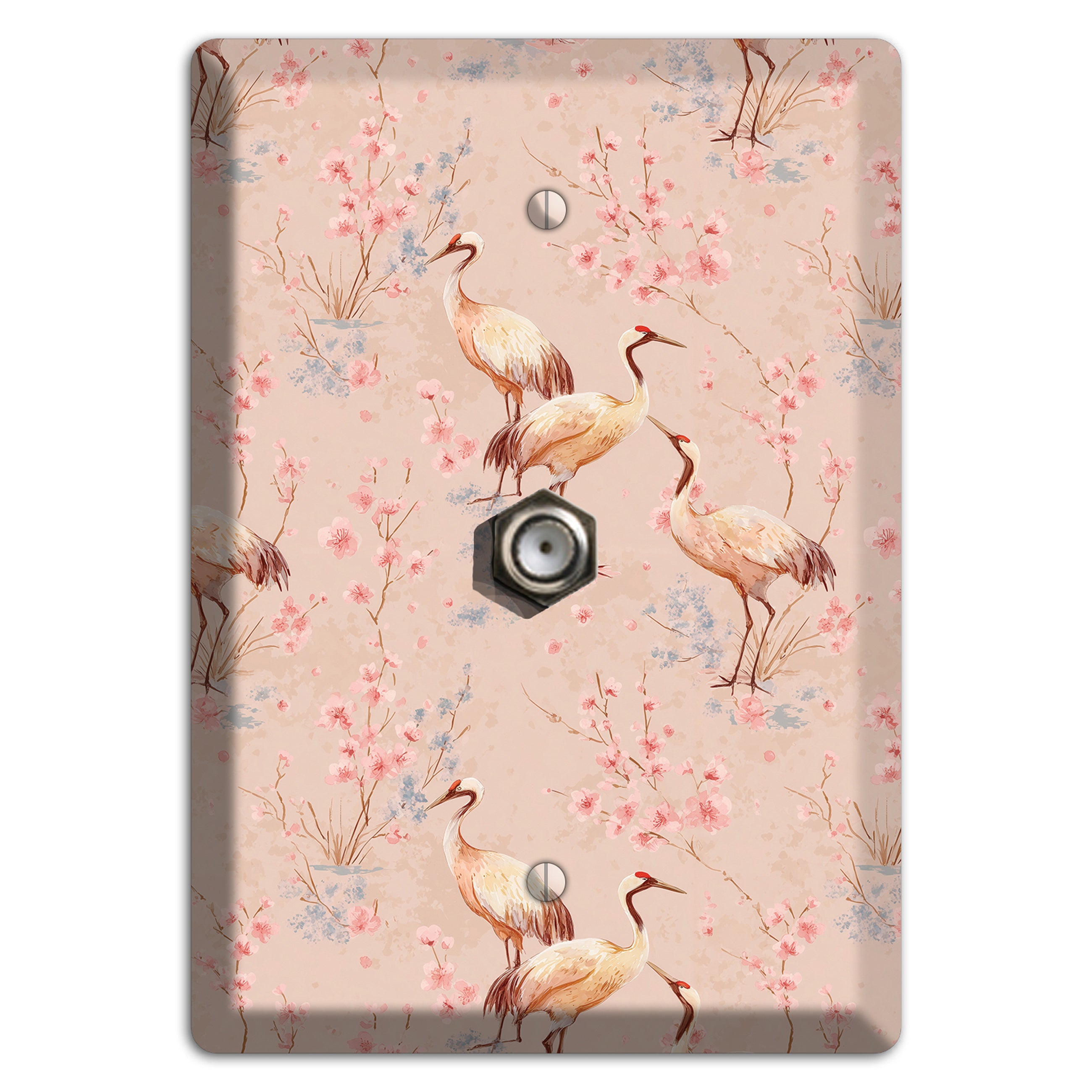 Blush Sakura Passage Cable Wallplate