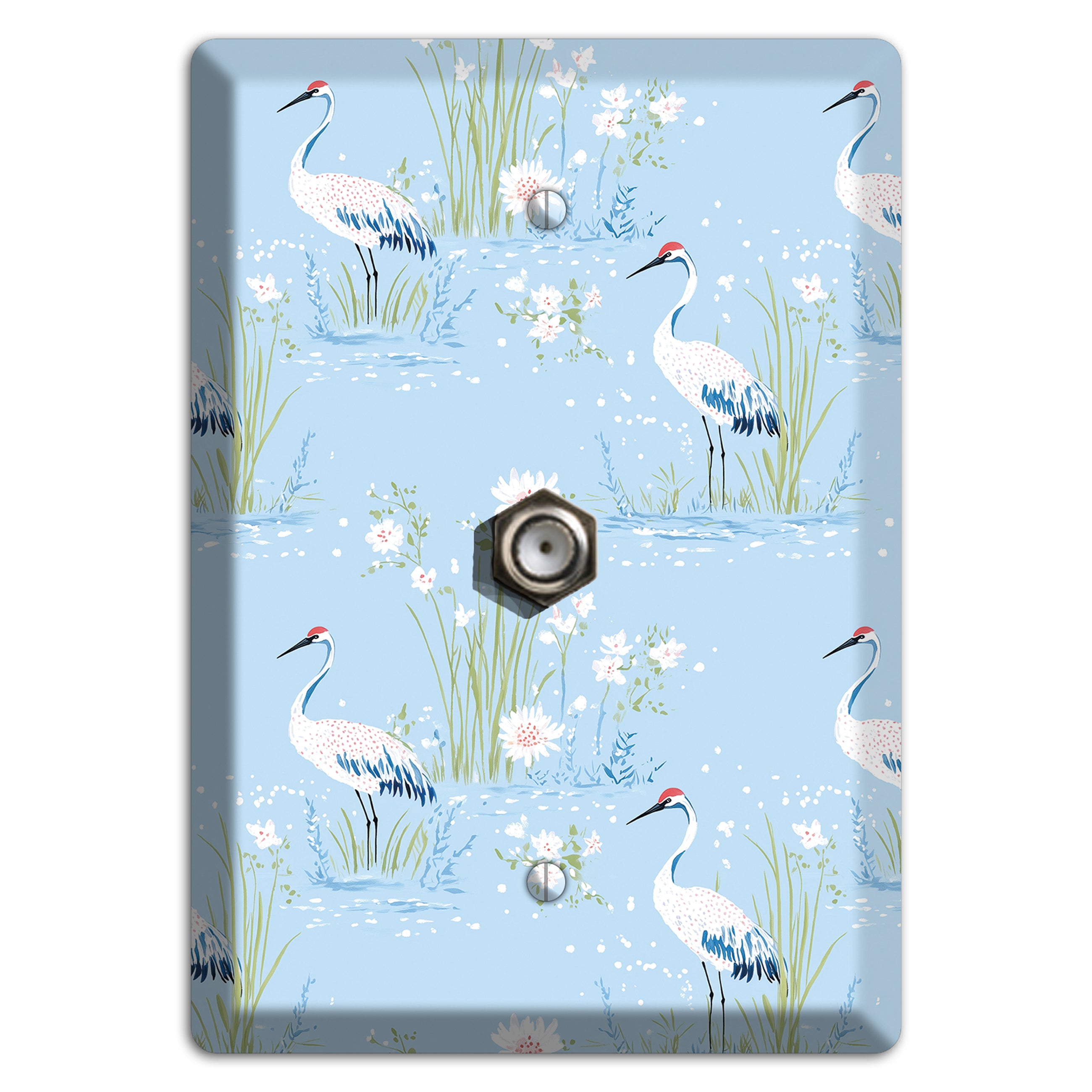 Powder Blue Marsh Cable Wallplate