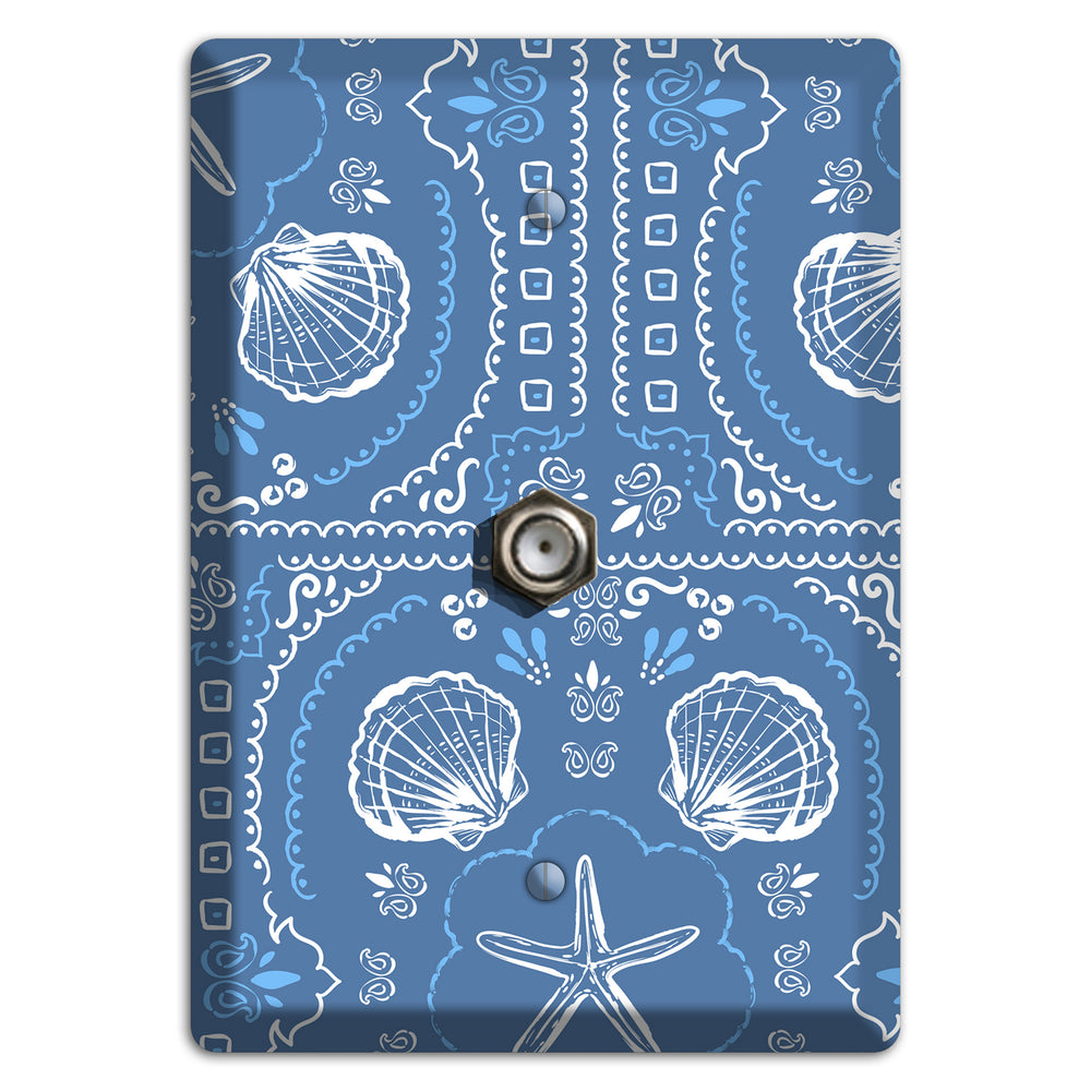 Cerulean Bandana Shore Cable Wallplate