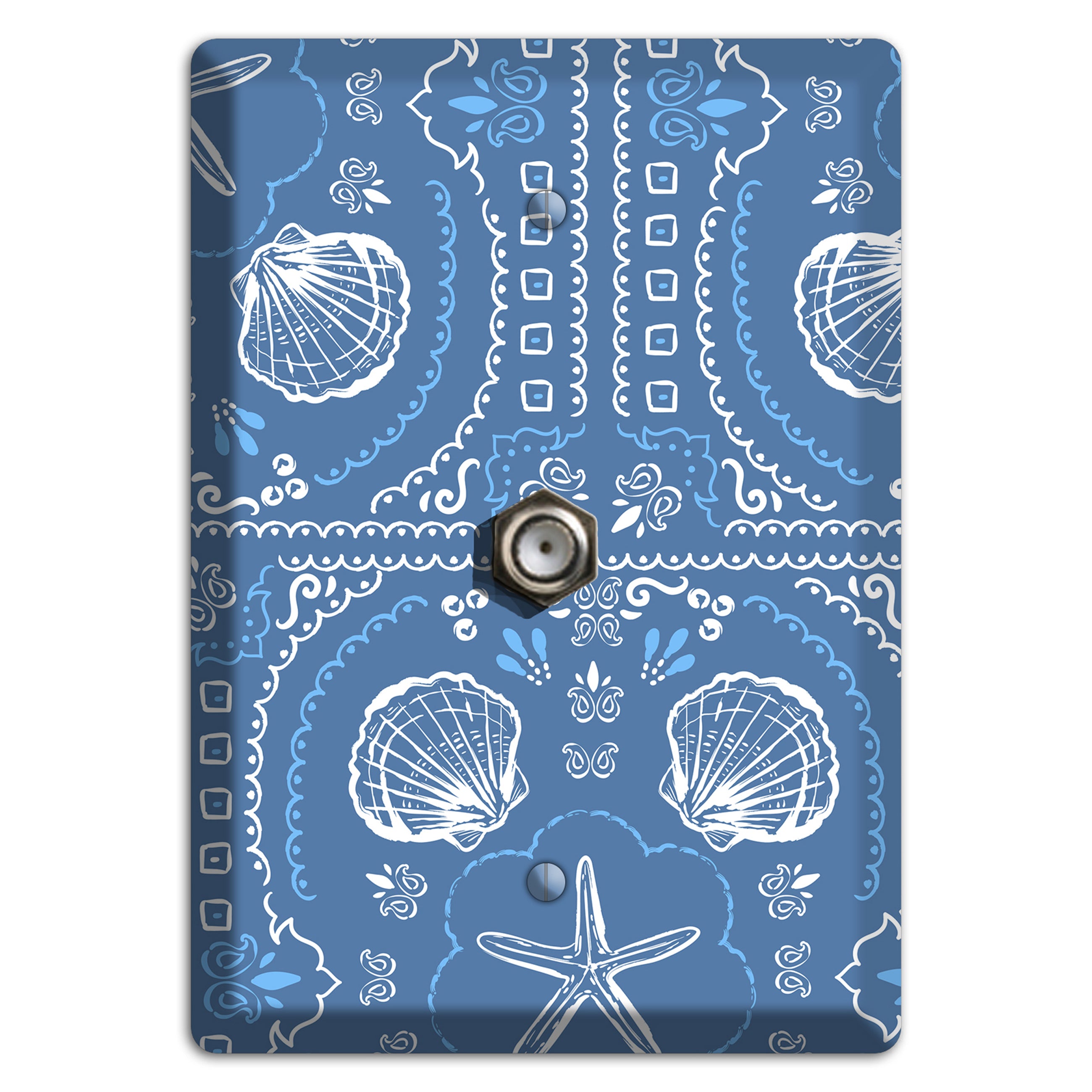 Cerulean Bandana Shore Cable Wallplate