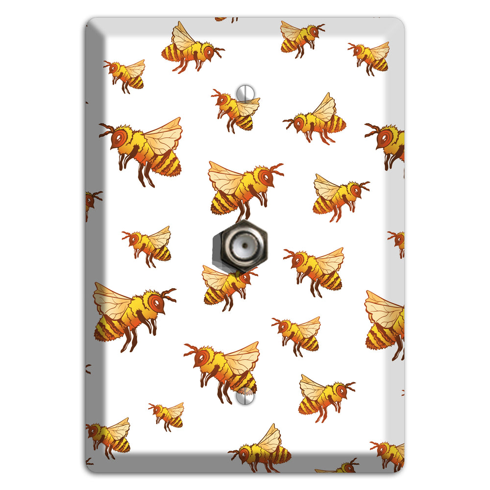 Golden Swarm Dance Cable Wallplate