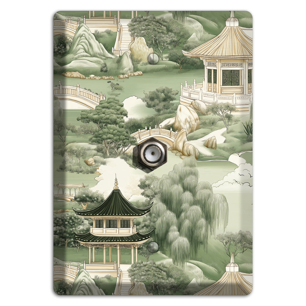 Jade Garden Toile Cable Wallplate