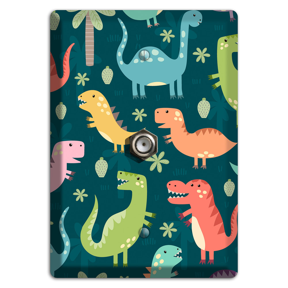Jurassic Pals (Dark) Cable Wallplate