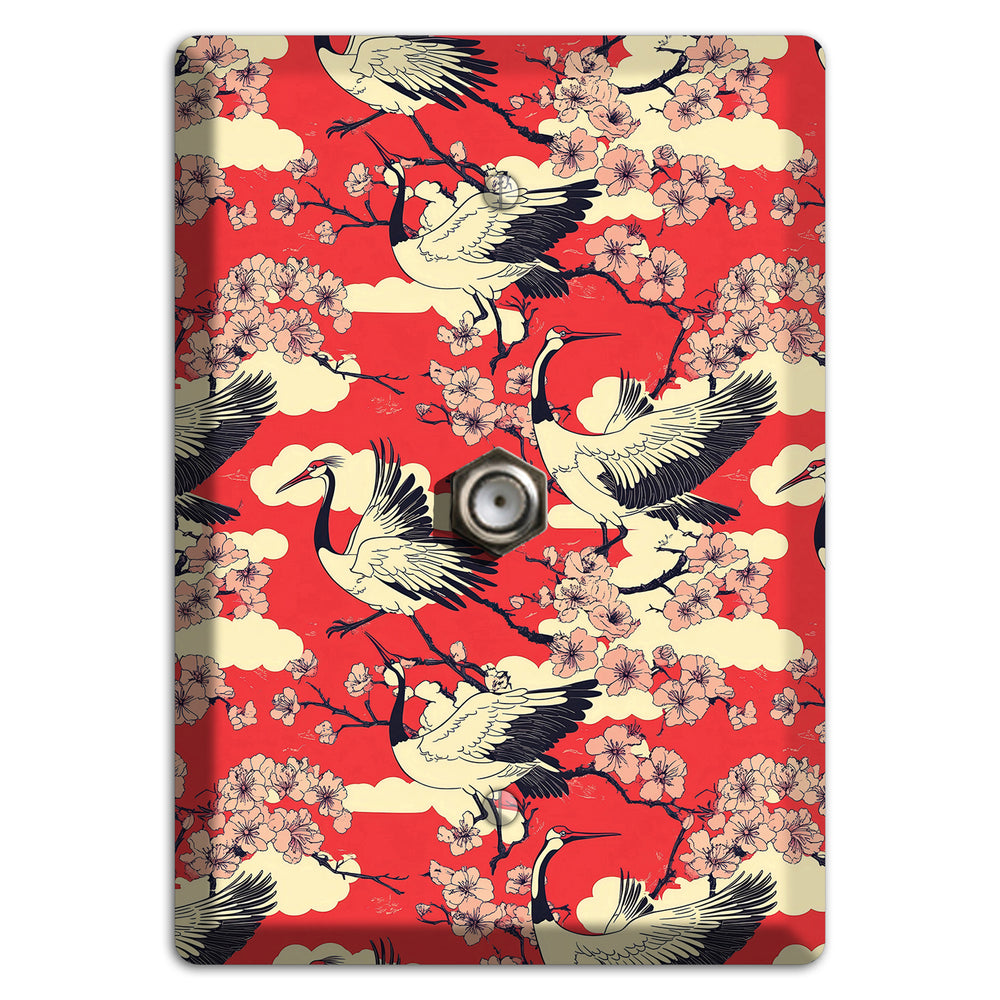 Crimson Blossom Ascent Cable Wallplate