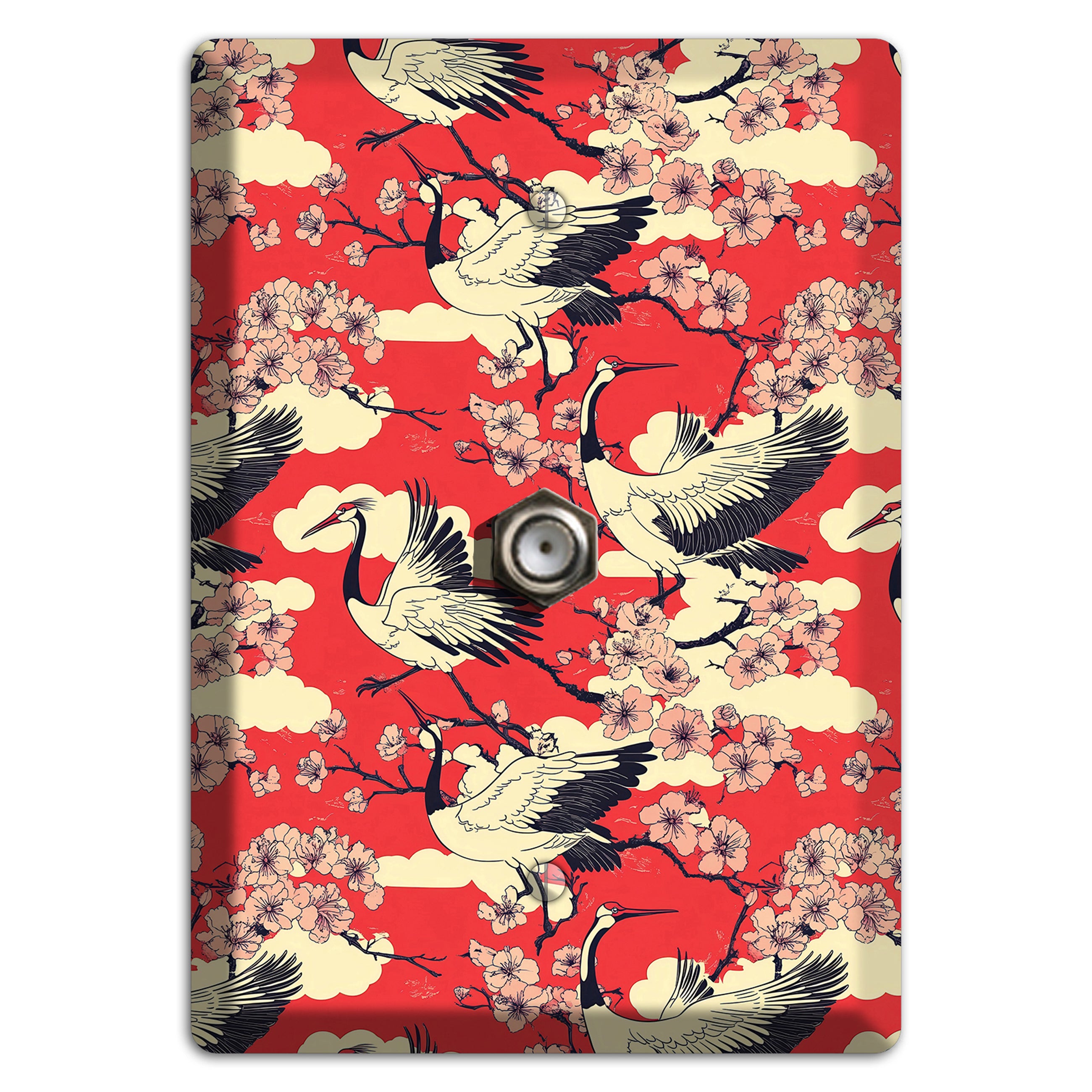 Crimson Blossom Ascent Cable Wallplate