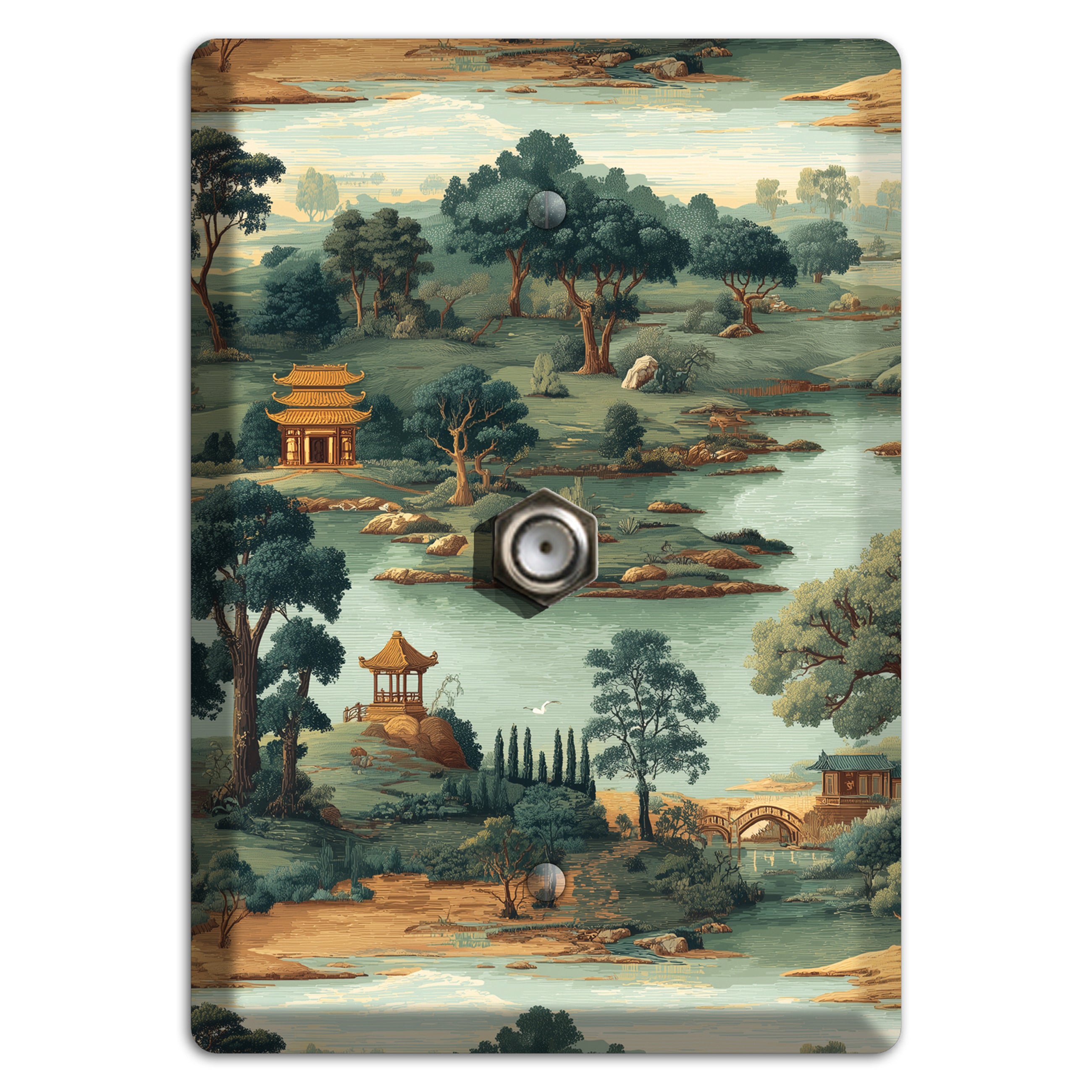 Pavilion and Stream Cable Wallplate