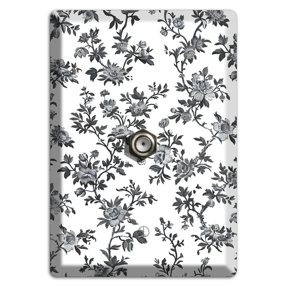 Ink & Ivory Trellis Cable Wallplate