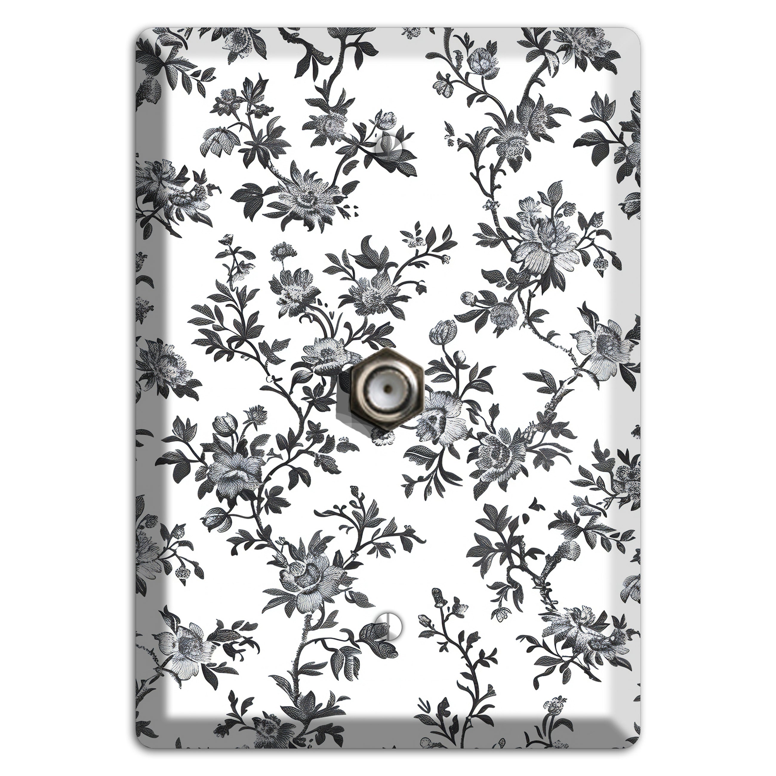 Ink & Ivory Trellis Cable Wallplate
