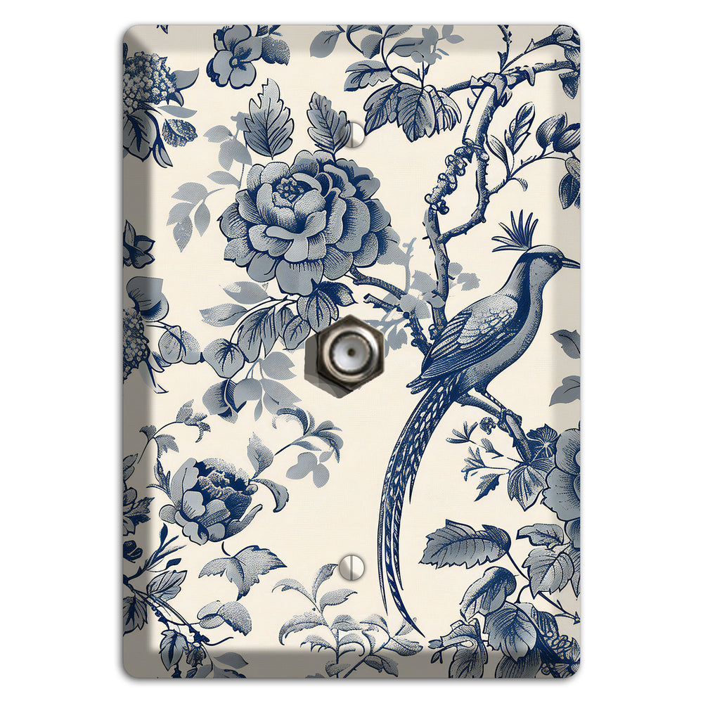 Pheasant & Peony Cable Wallplate