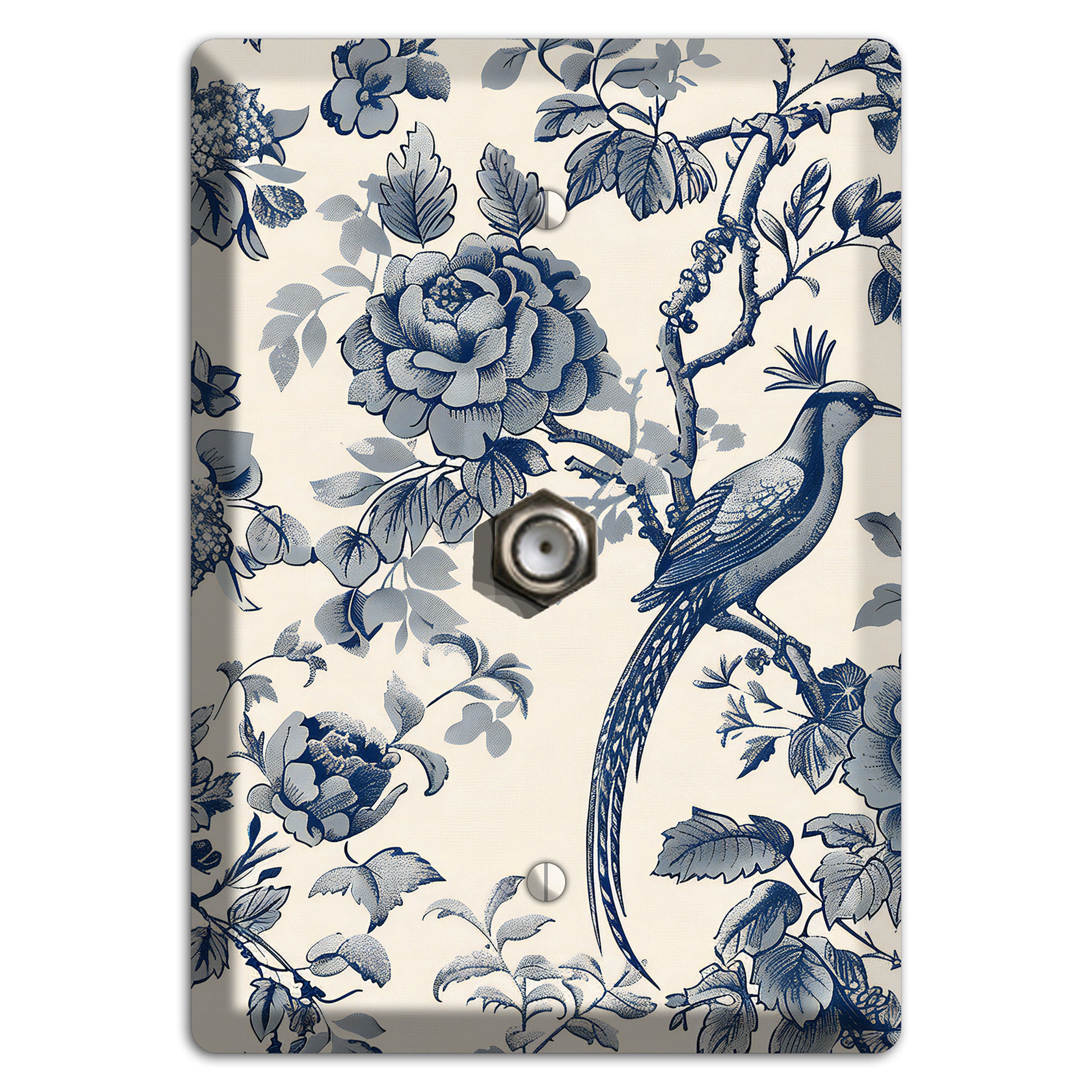 Pheasant & Peony Cable Wallplate