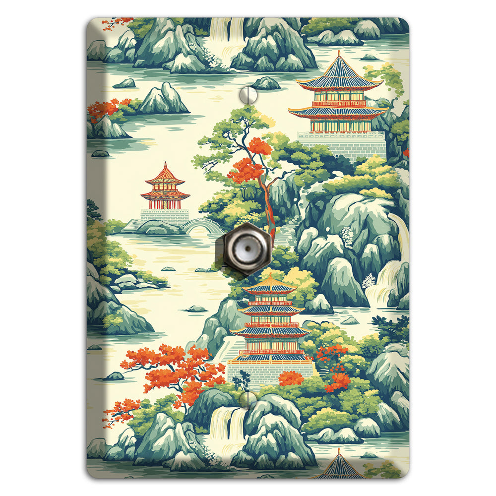 Cascade & Pagoda Cable Wallplate