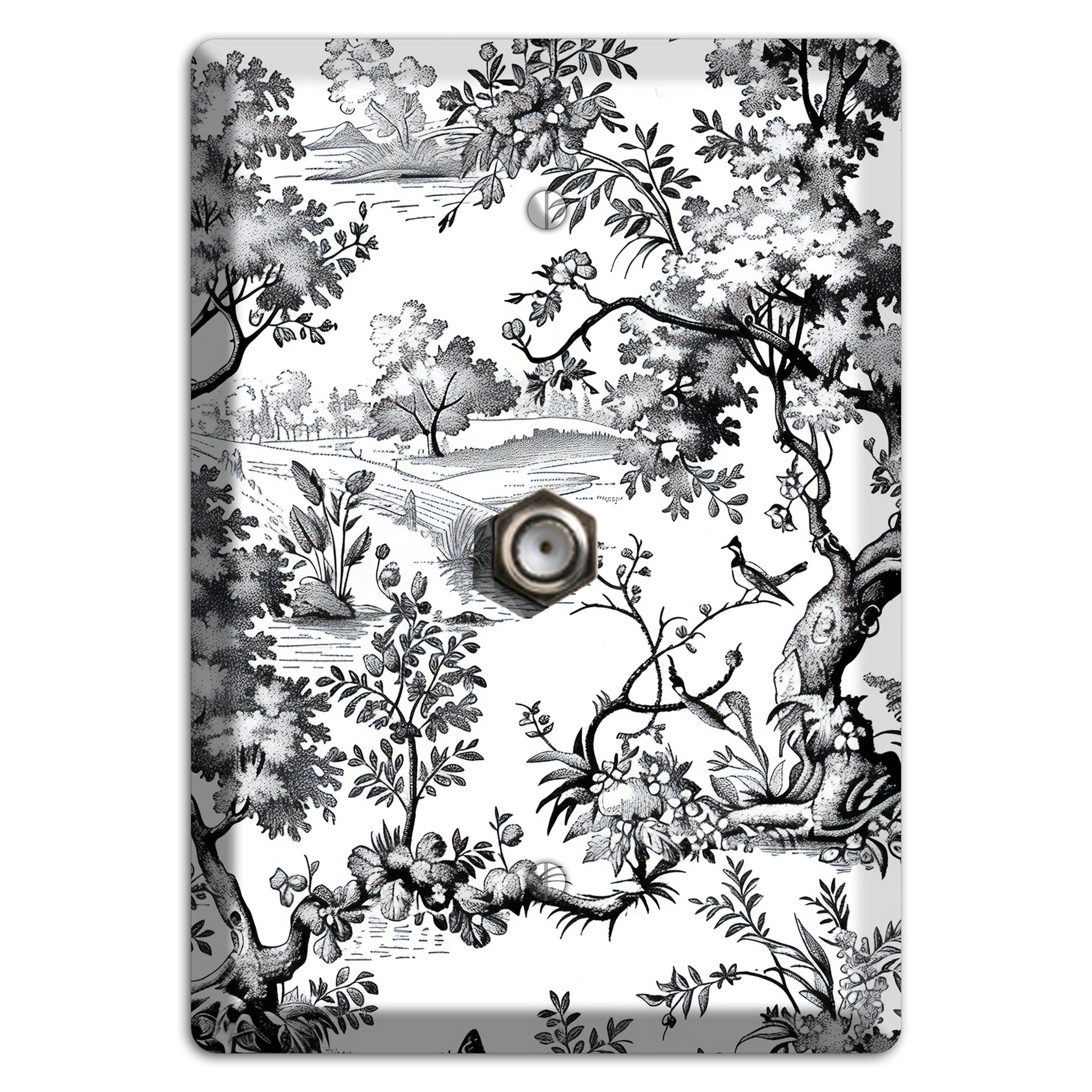 Pastoral Ink Reverie Cable Wallplate