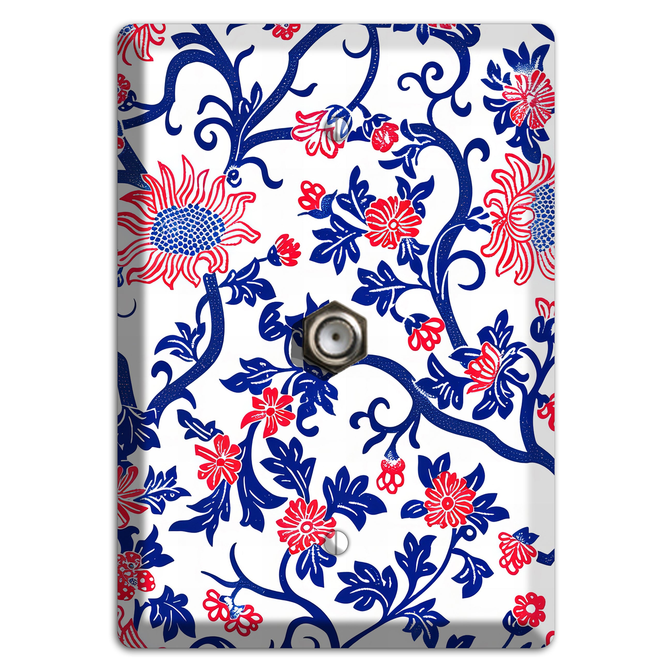 Crimson Vine Riot Cable Wallplate