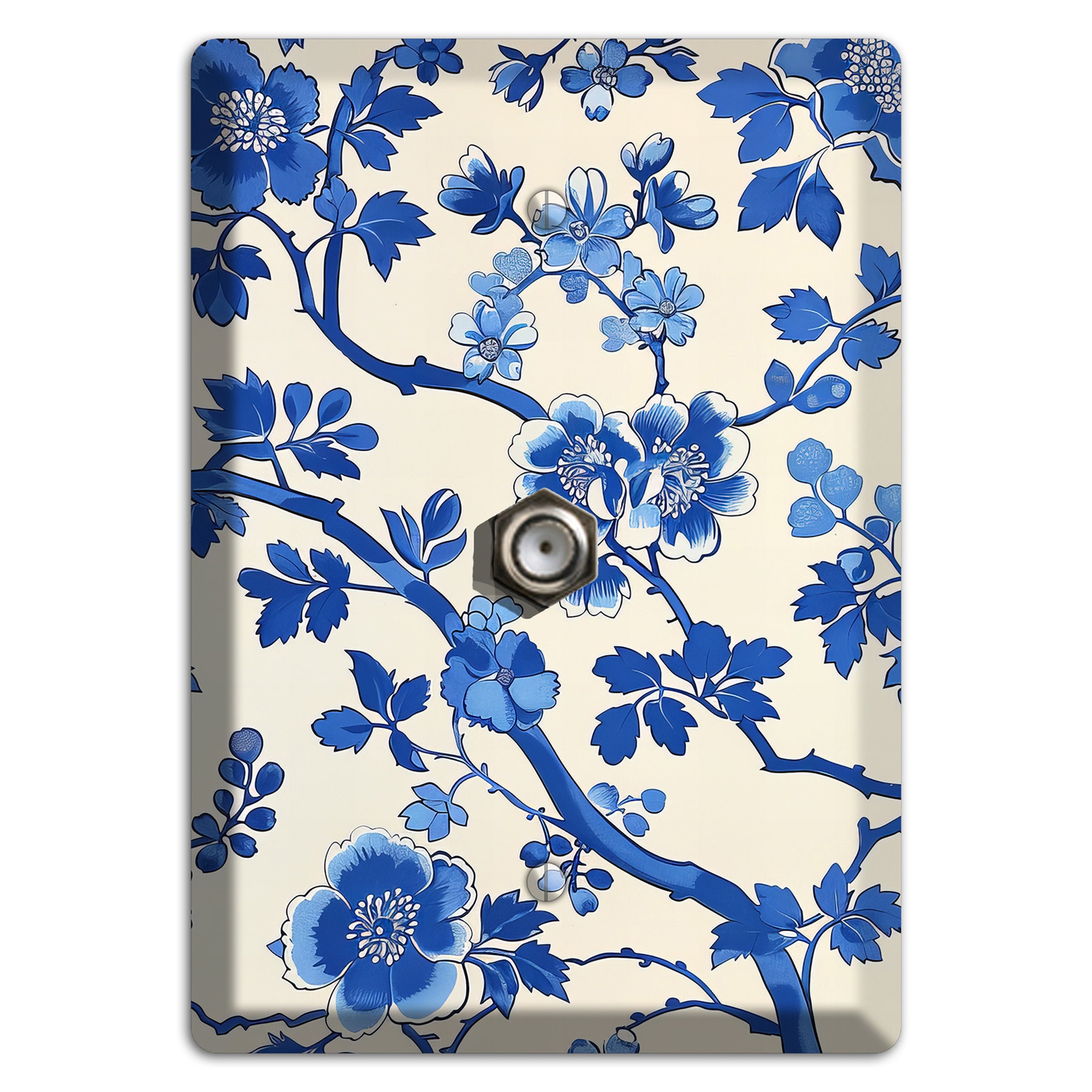 Porcelain Garden Bloom Cable Wallplate