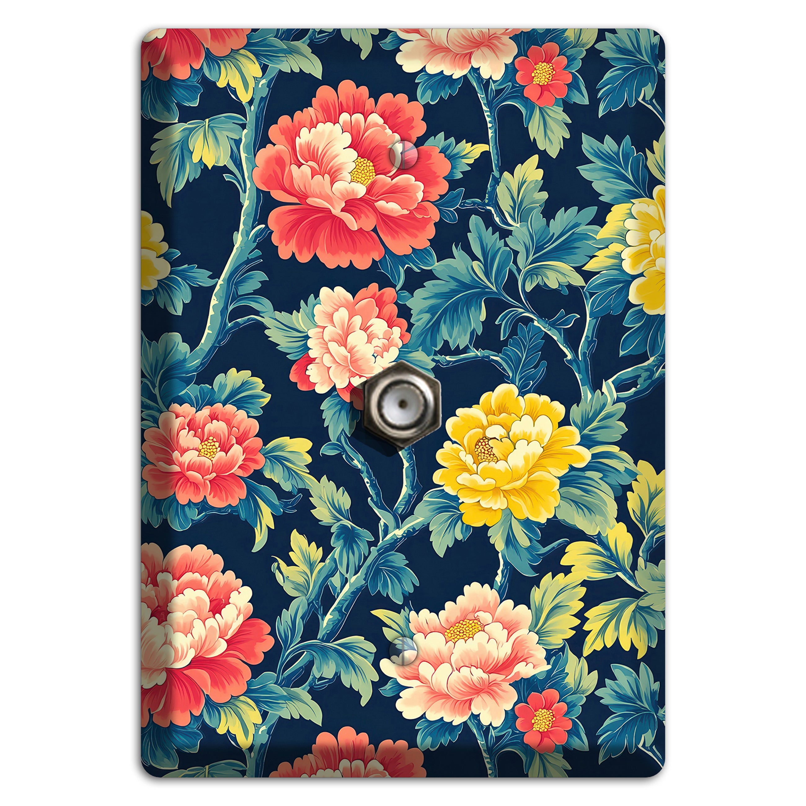 Peony & Bough Cable Wallplate