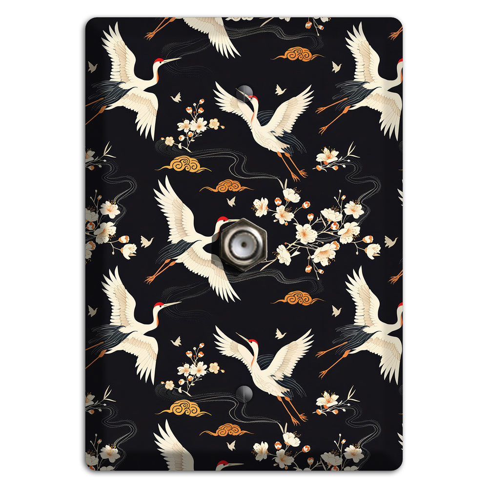 Obsidian Crane Nocturne Cable Wallplate