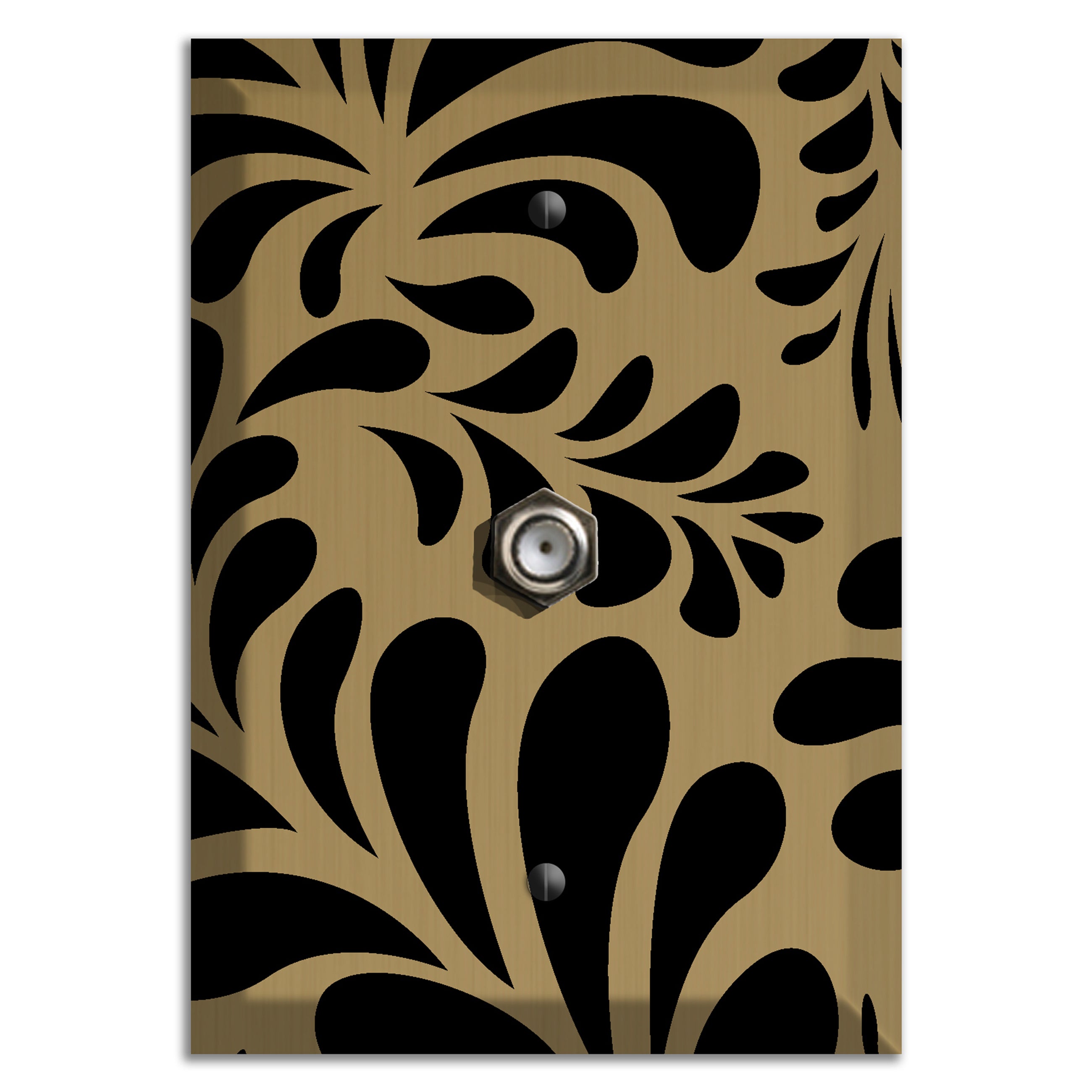 Tower Gold Jungle Fan Cable Wallplate