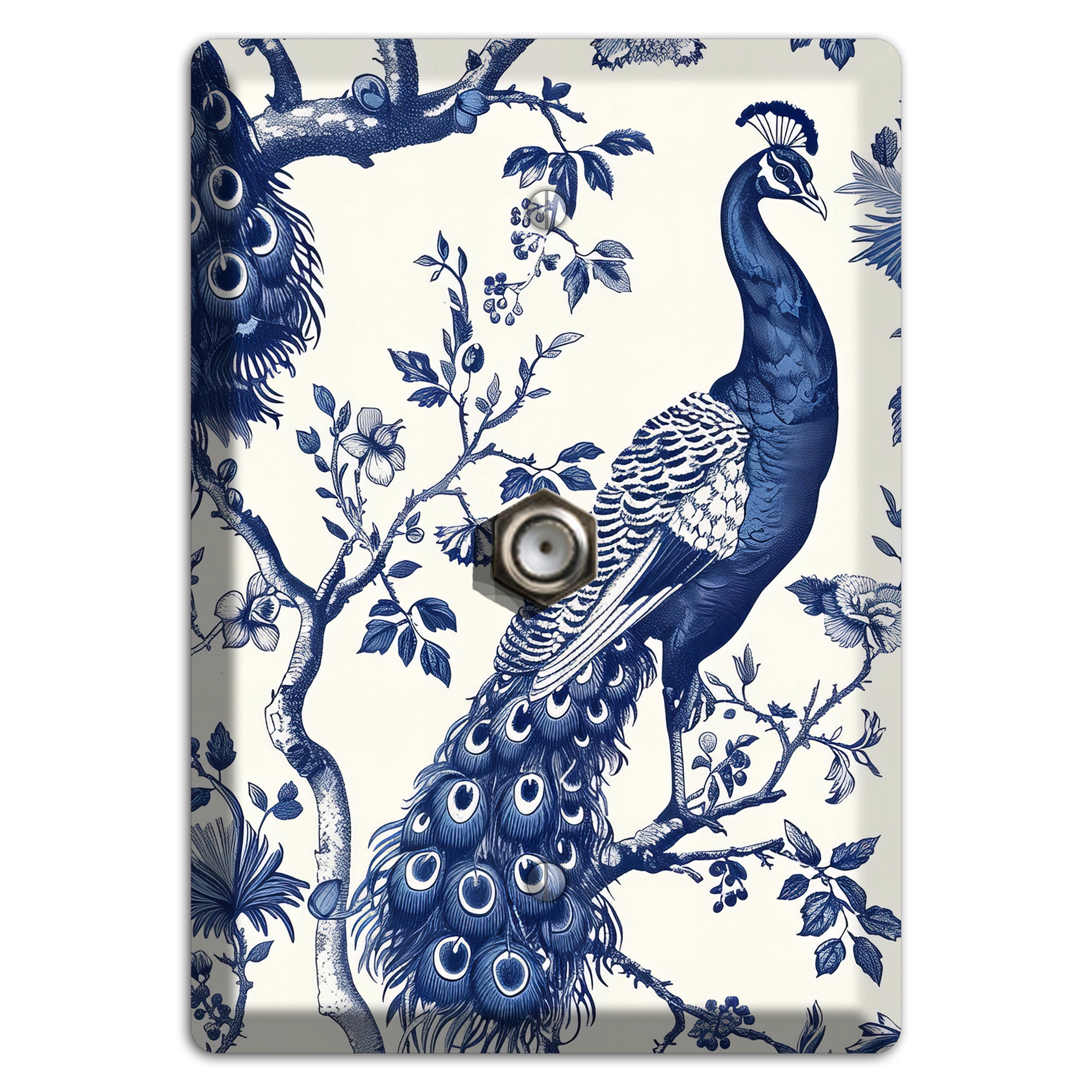 Peacock & Bough Cable Wallplate
