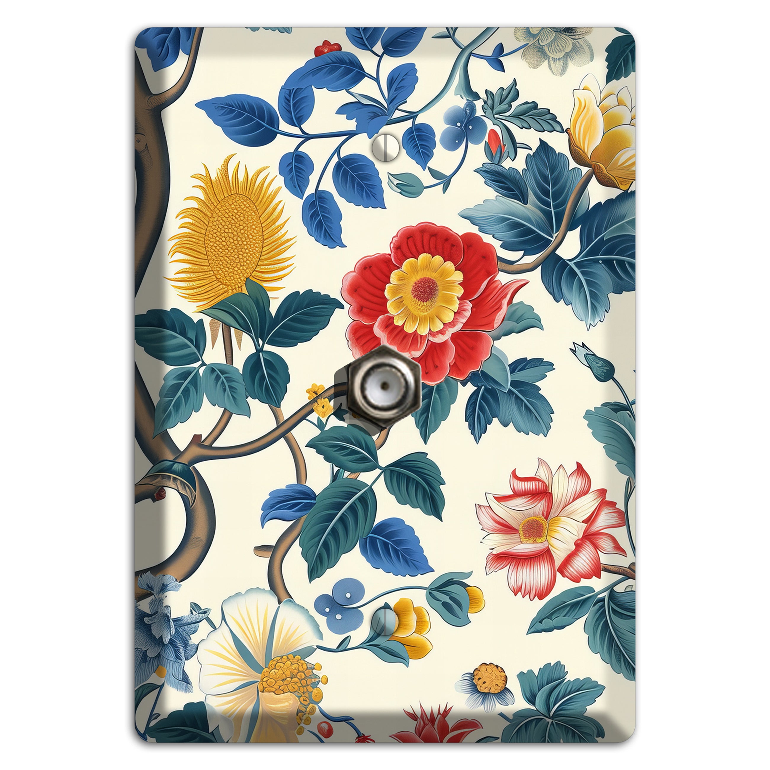 Tangled Bloom Tapestry Cable Wallplate