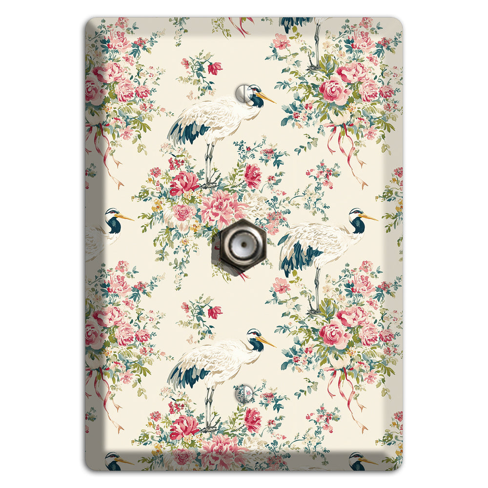 Blossom & Crane Cable Wallplate