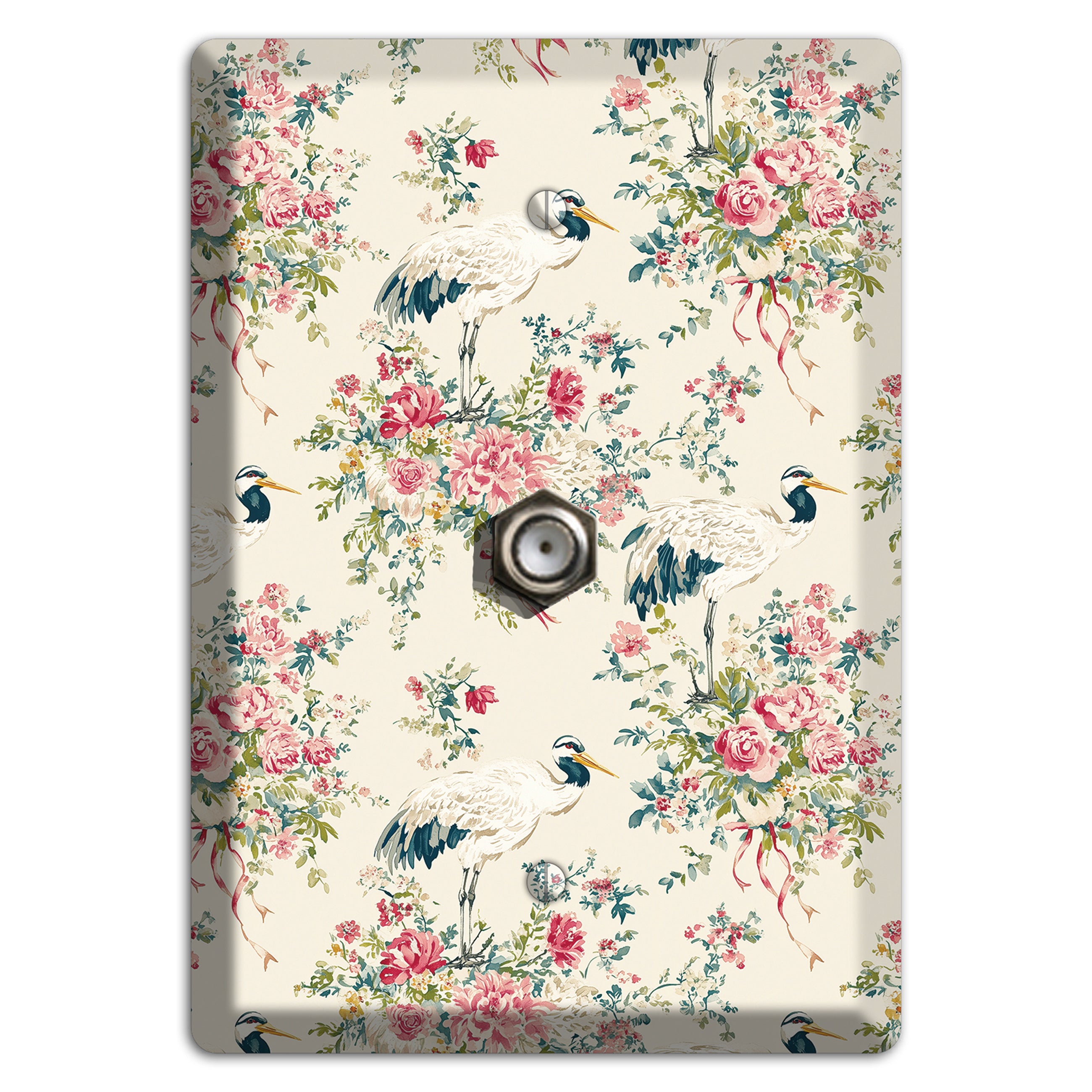 Blossom & Crane Cable Wallplate