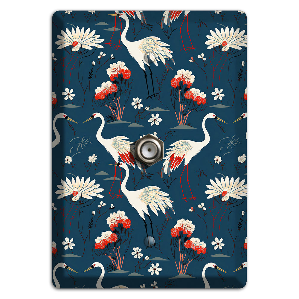 Sapphire Crane Meadow Cable Wallplate