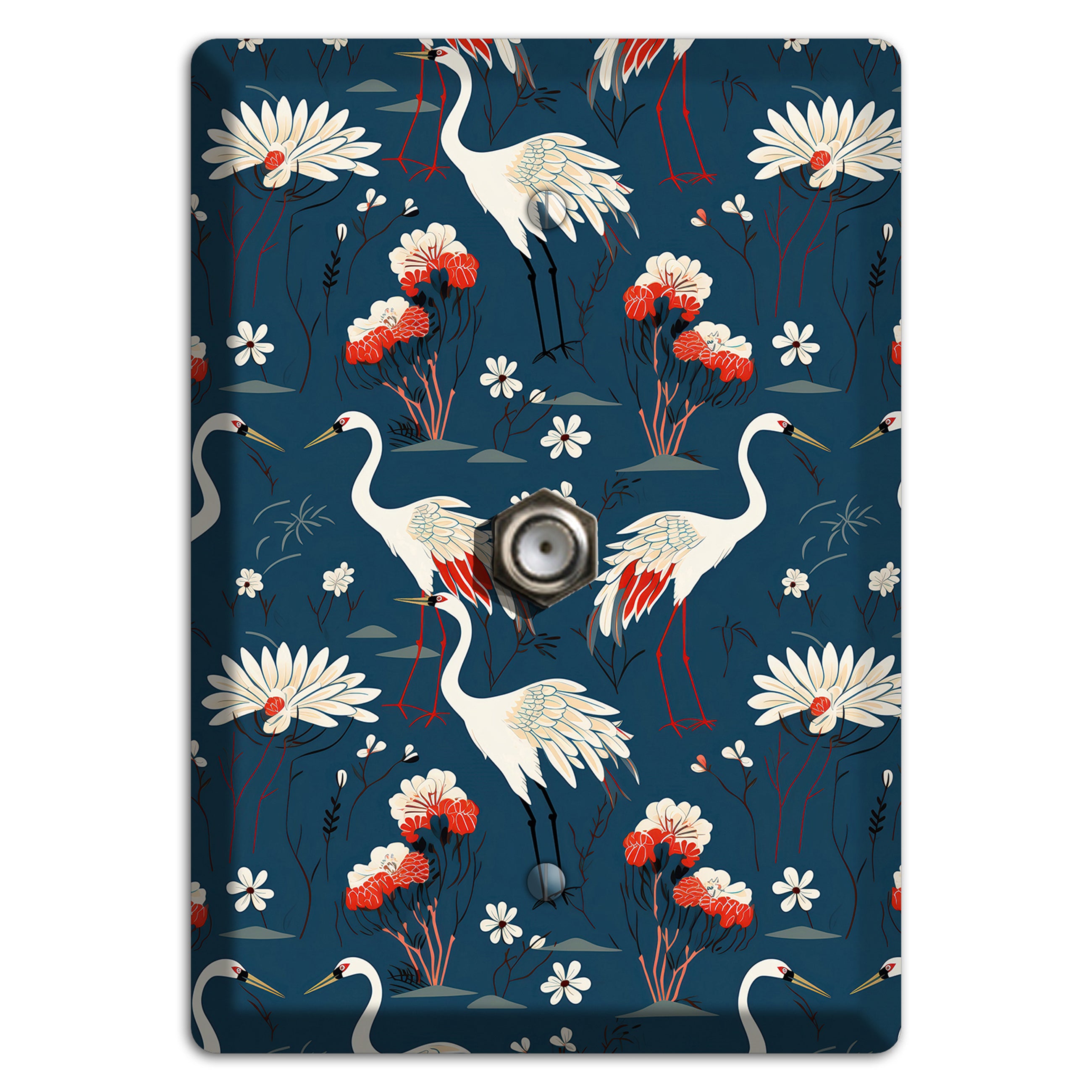 Sapphire Crane Meadow Cable Wallplate