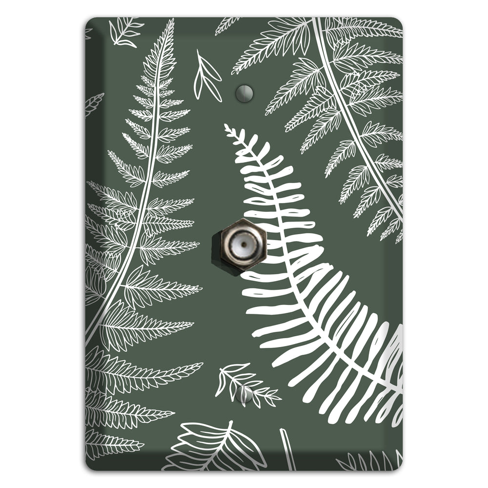 Forest Floor Etching Cable Wallplate
