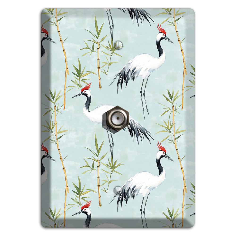 Celadon Bamboo Vigil Cable Wallplate