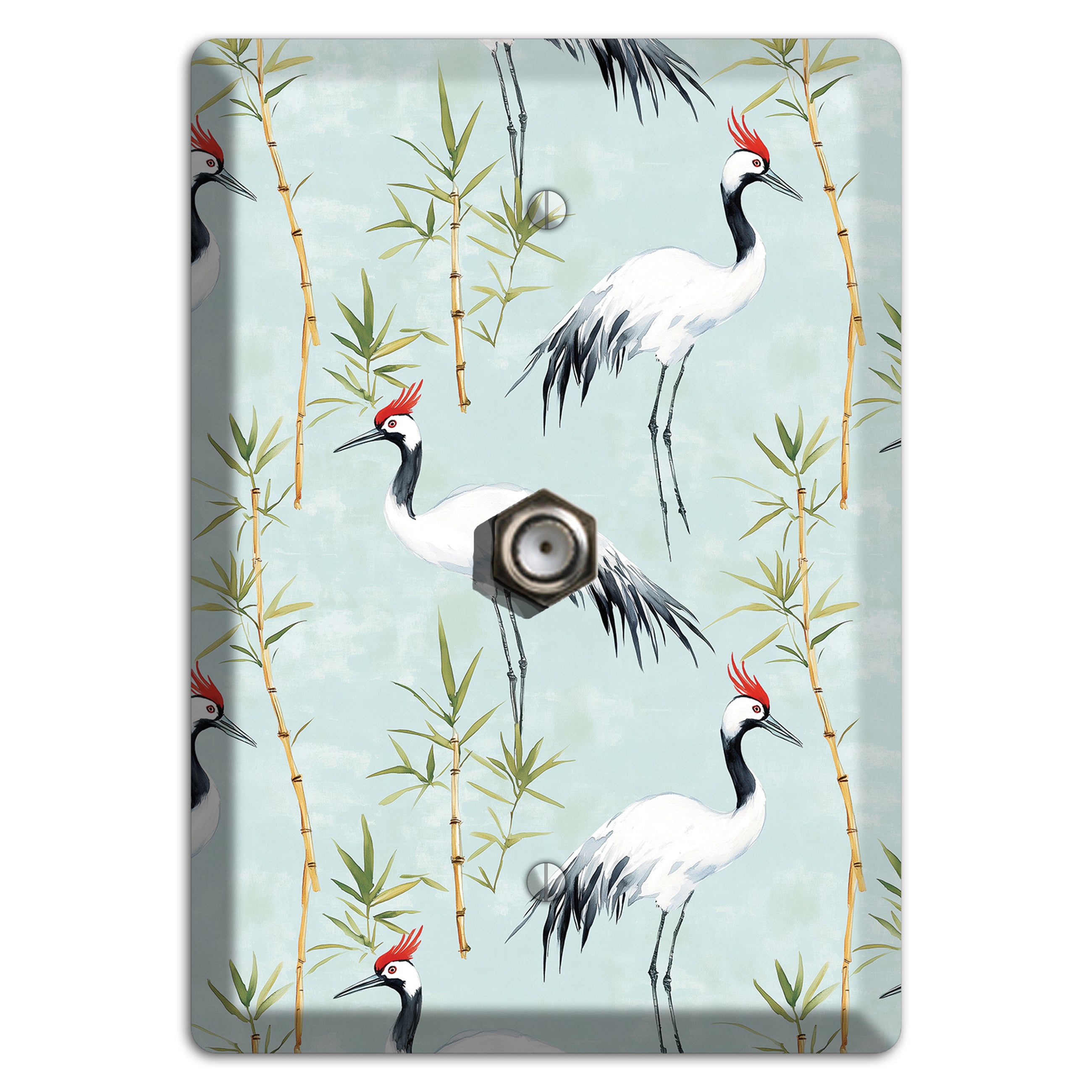 Celadon Bamboo Vigil Cable Wallplate