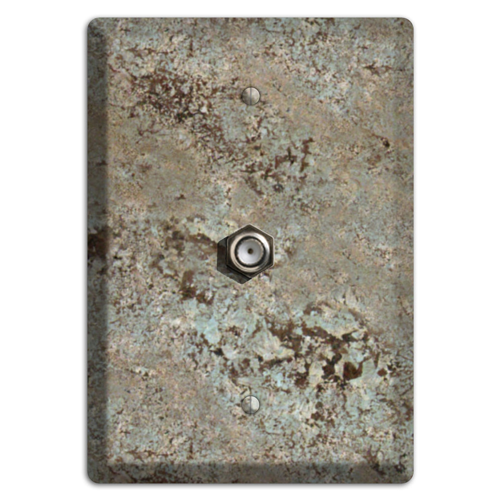 Delicatus White Granite Cable Wallplate