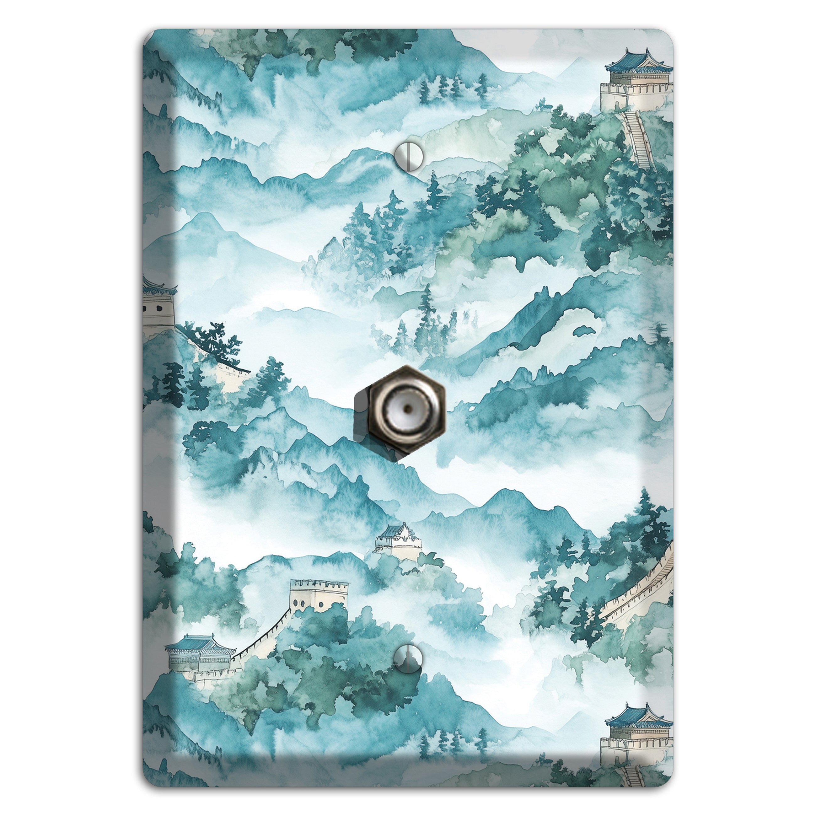 Watchtower in Mist Cable Wallplate